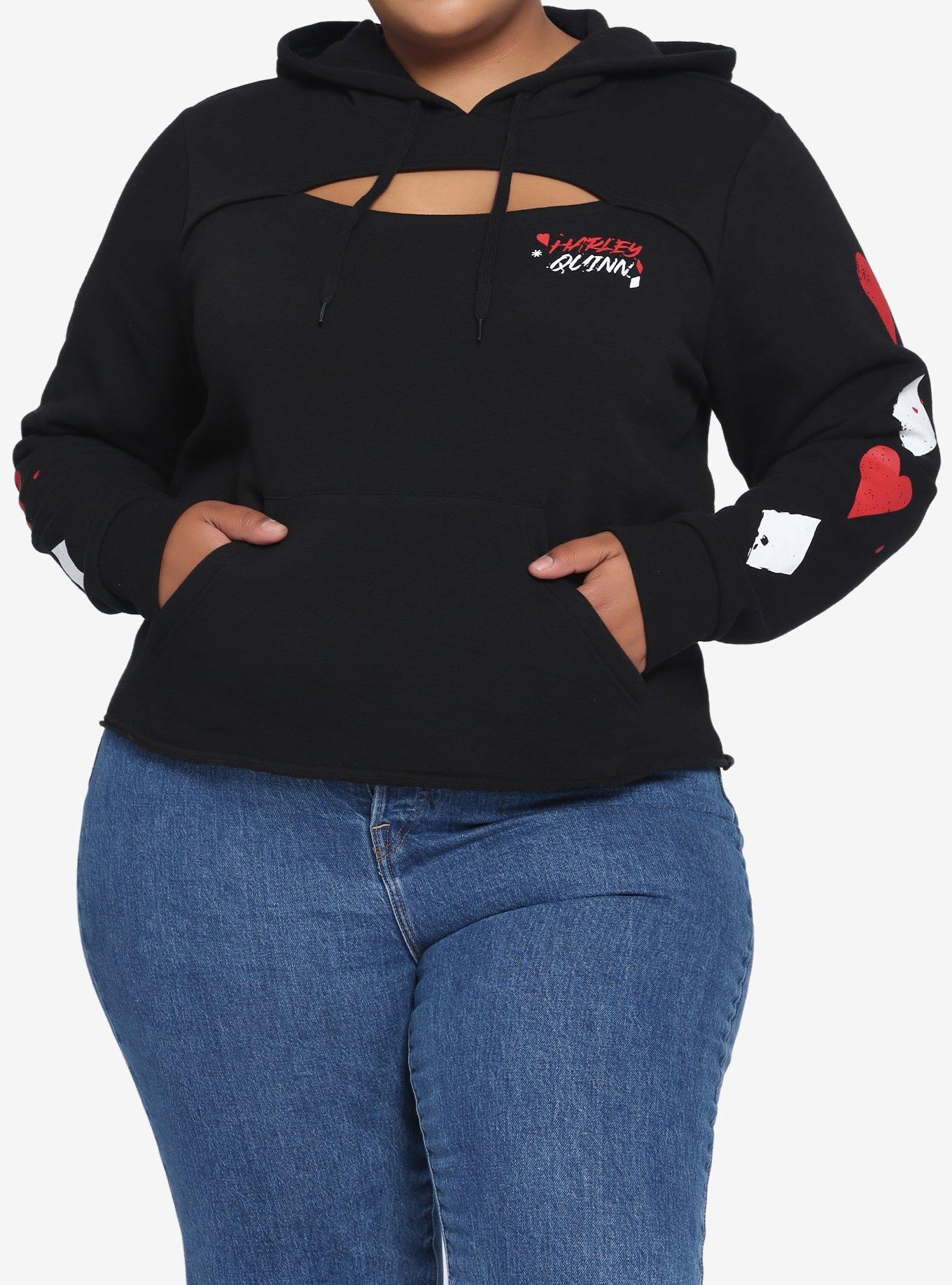 Harley quinn hoodie plus size sale