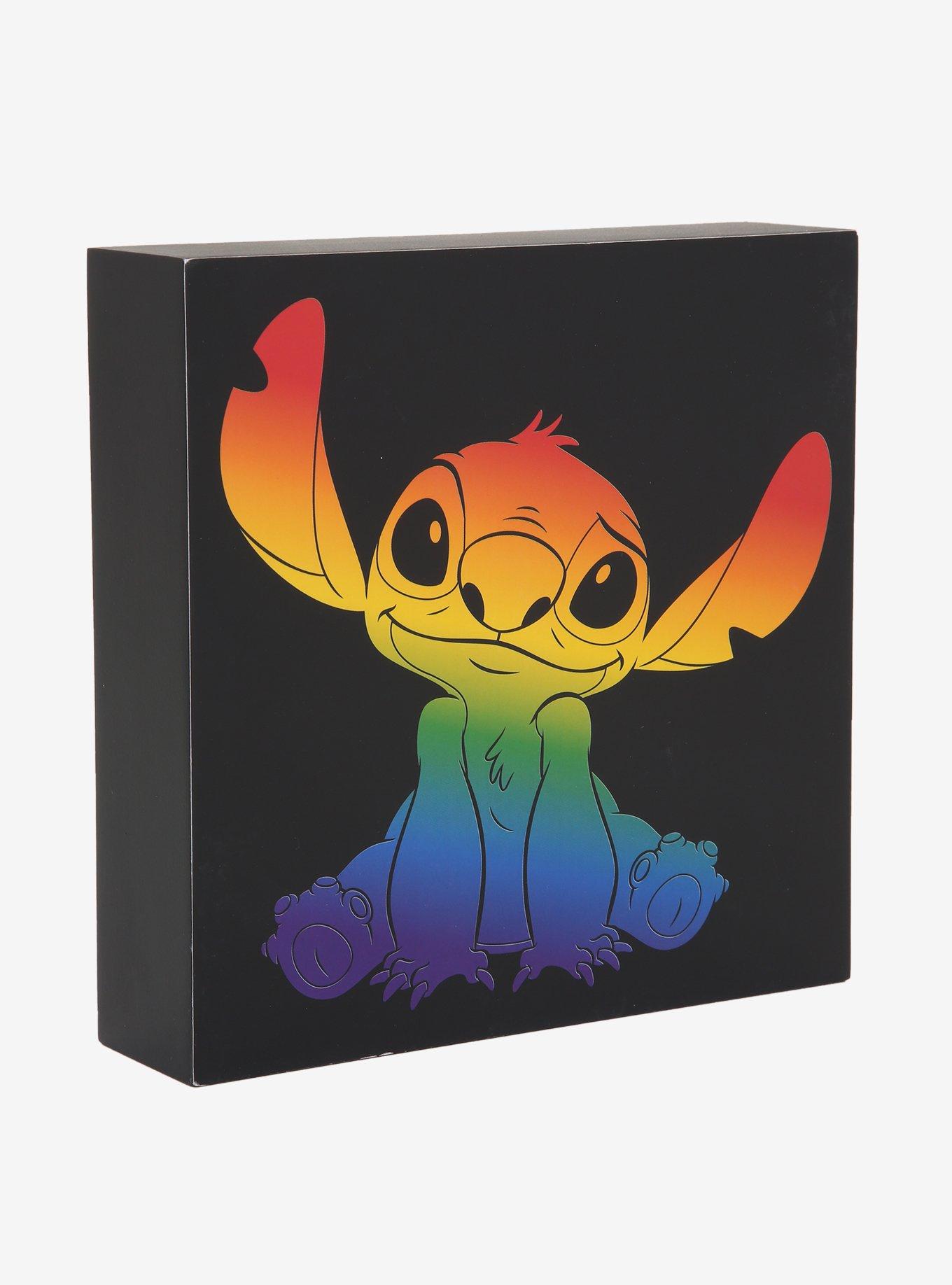 Disney Lilo & Stitch Rainbow Stitch Wood Wall Art, , alternate
