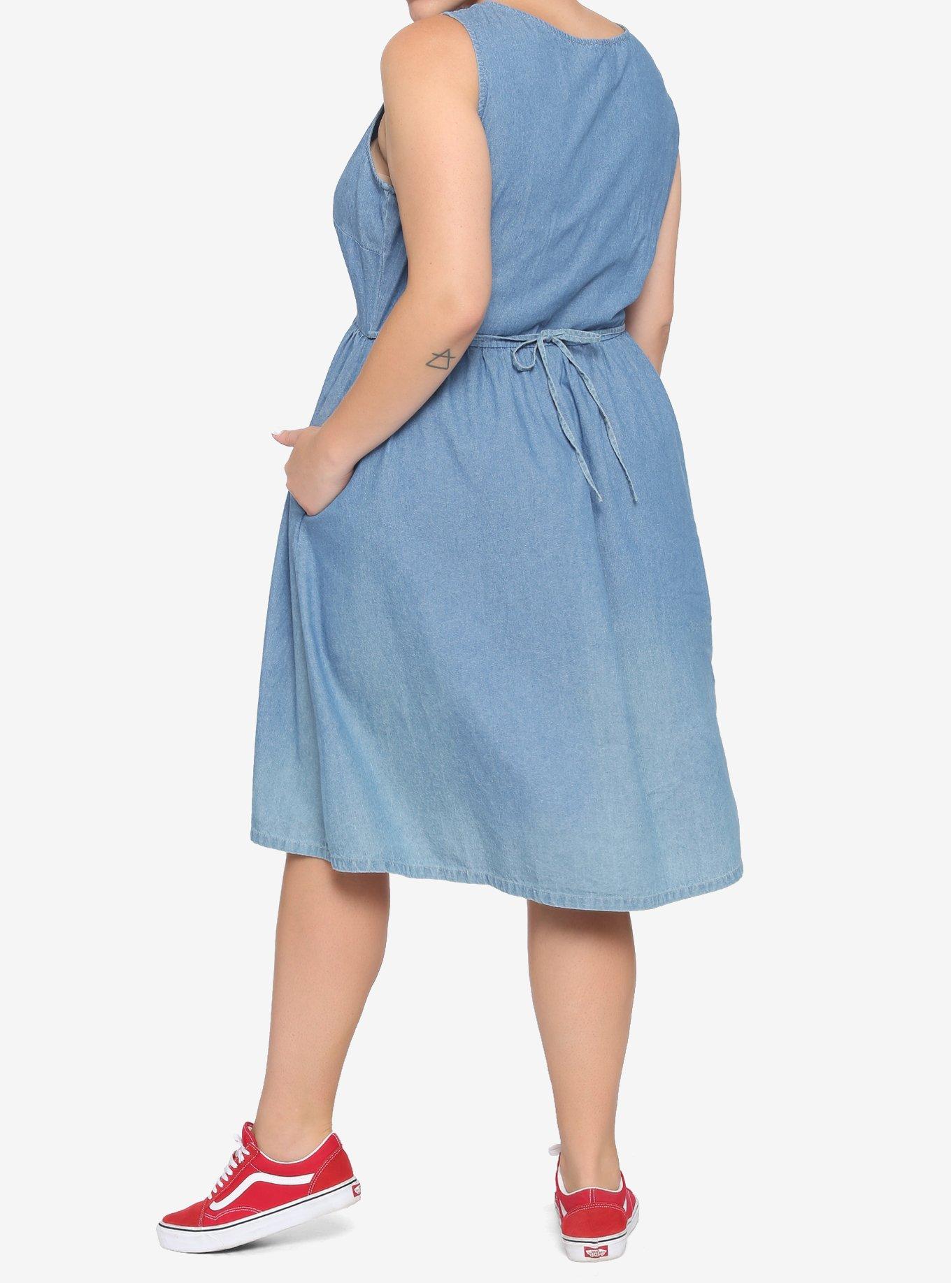 Disney Mickey & Friends Characters Chambray Dress Plus Size, MULTI, alternate