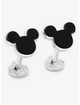 Disney Sterling Silver and Onyx Mickey Mouse Cufflinks, , hi-res