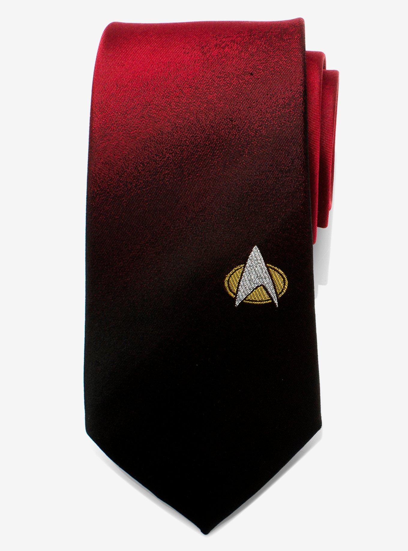 Star Trek The Next Generation Shield Red Ombre Tie, , alternate
