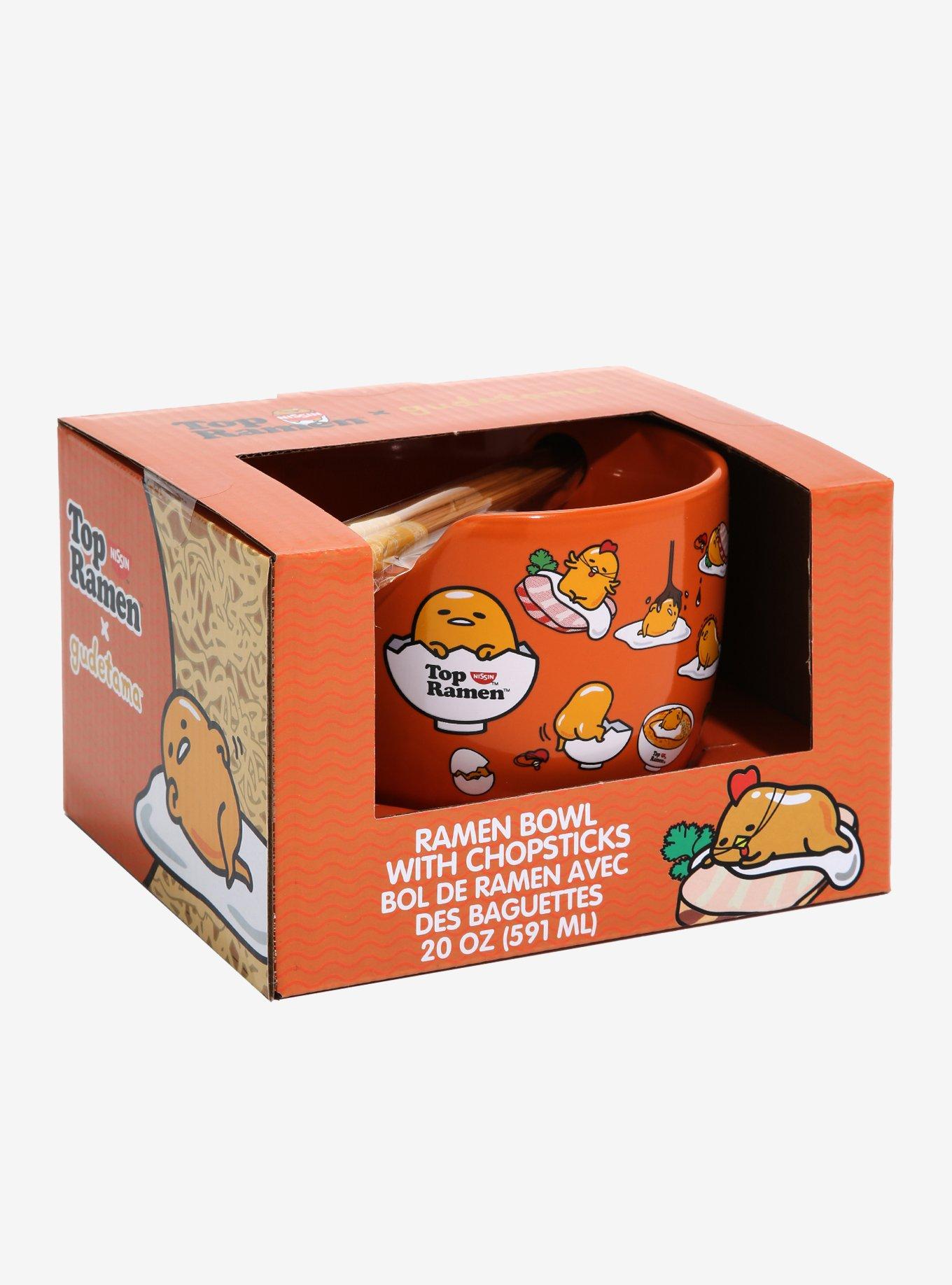 Nissin Top Ramen x Gudetama Ramen Bowl with Chopsticks - BoxLunch Exclusive, , alternate