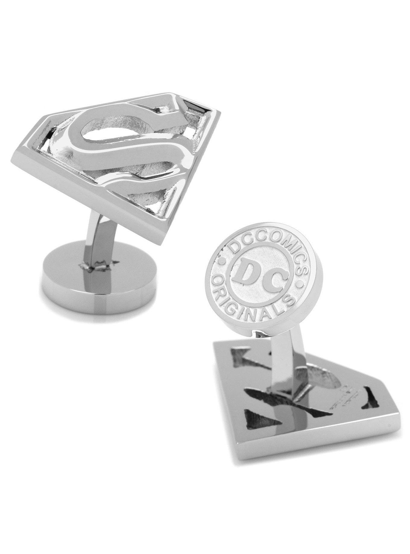 DC Comics Superman Stainless Steel Cufflinks and Tie Bar Set, , hi-res