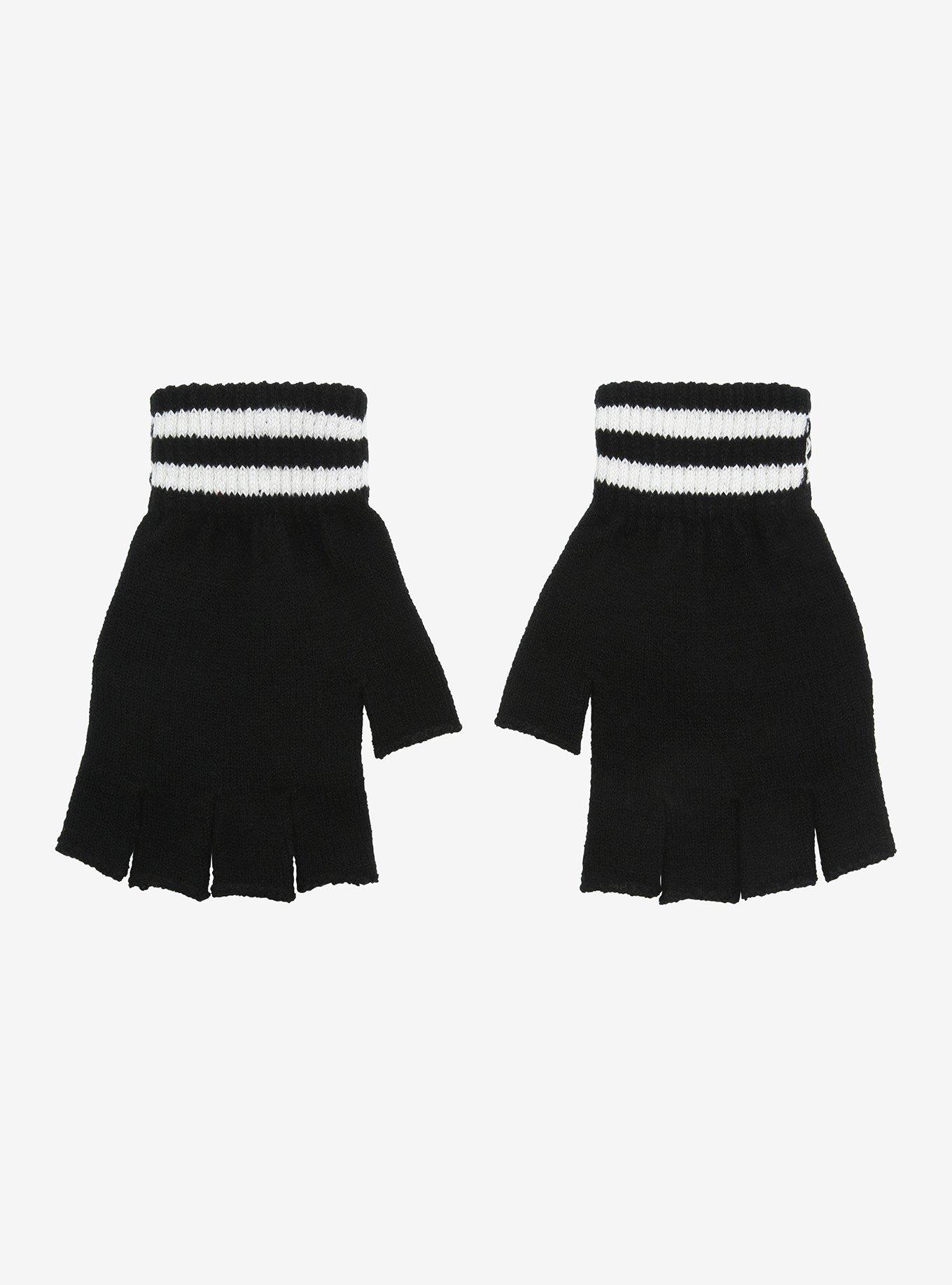 The Nightmare Before Christmas Jack Skellington Glow-In-The-Dark Fingerless Gloves, , alternate
