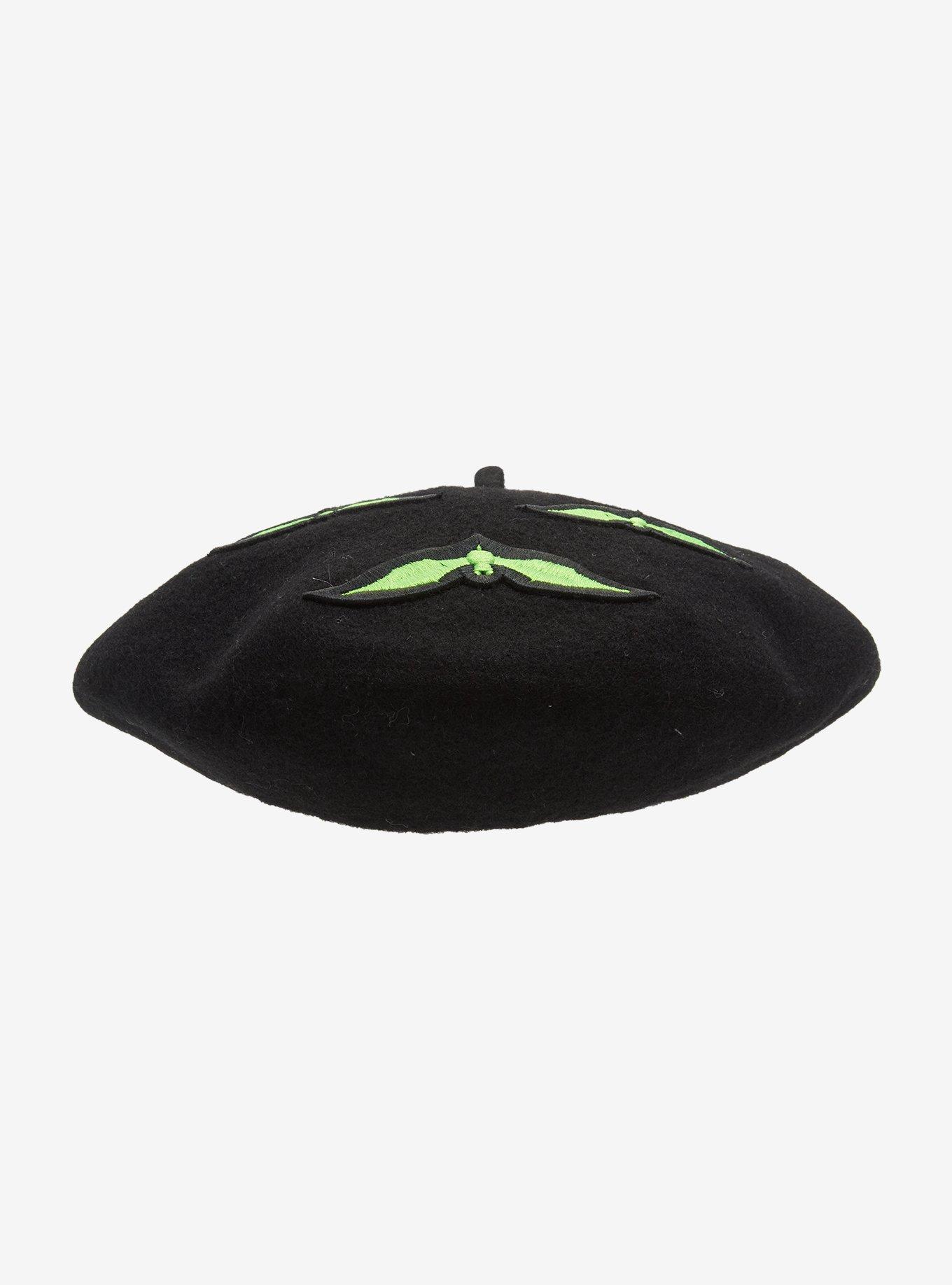Neon Green Bats Beret, , alternate