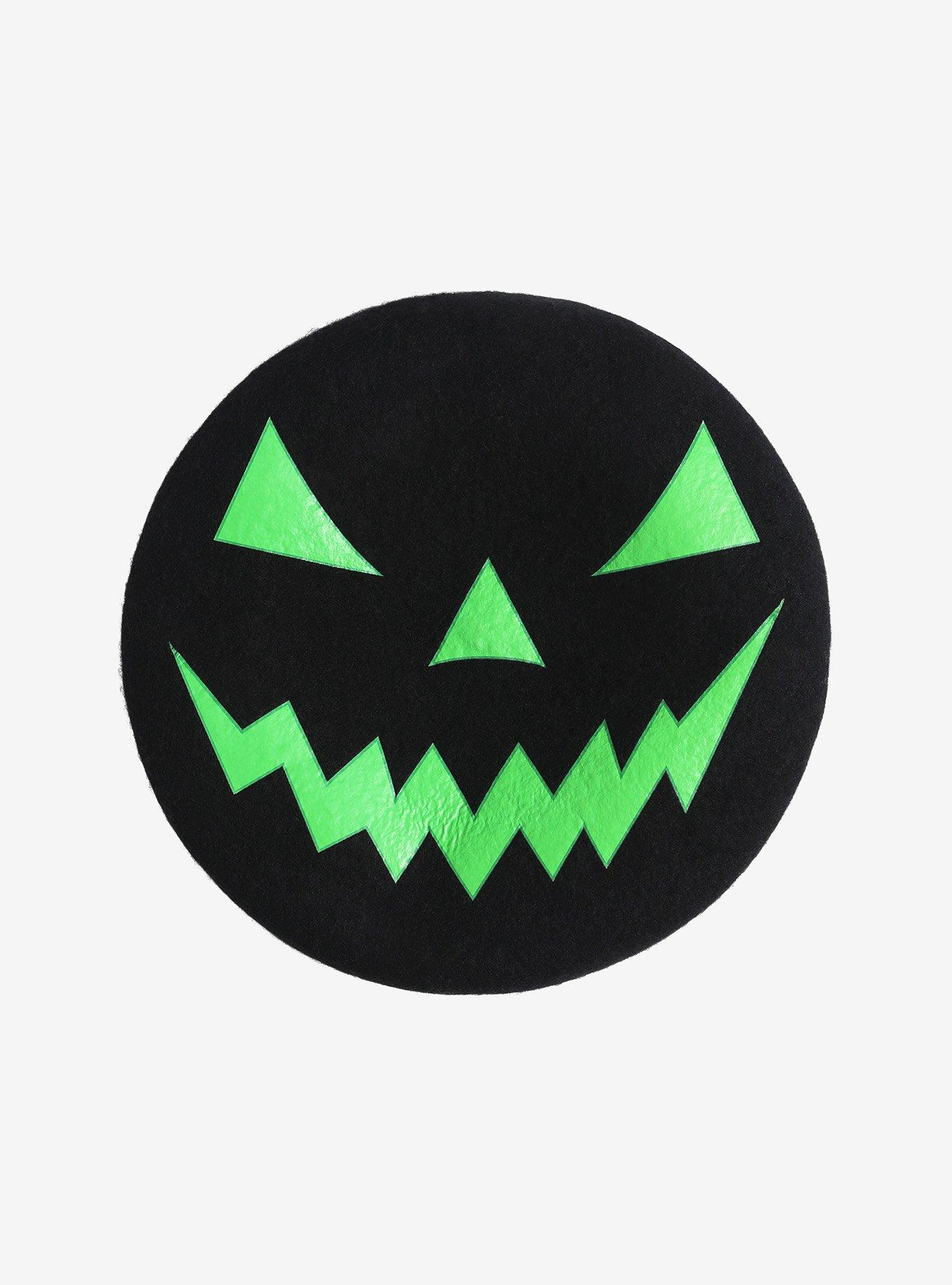 Green & Black Dark Pumpkin Beret, , alternate - view 3