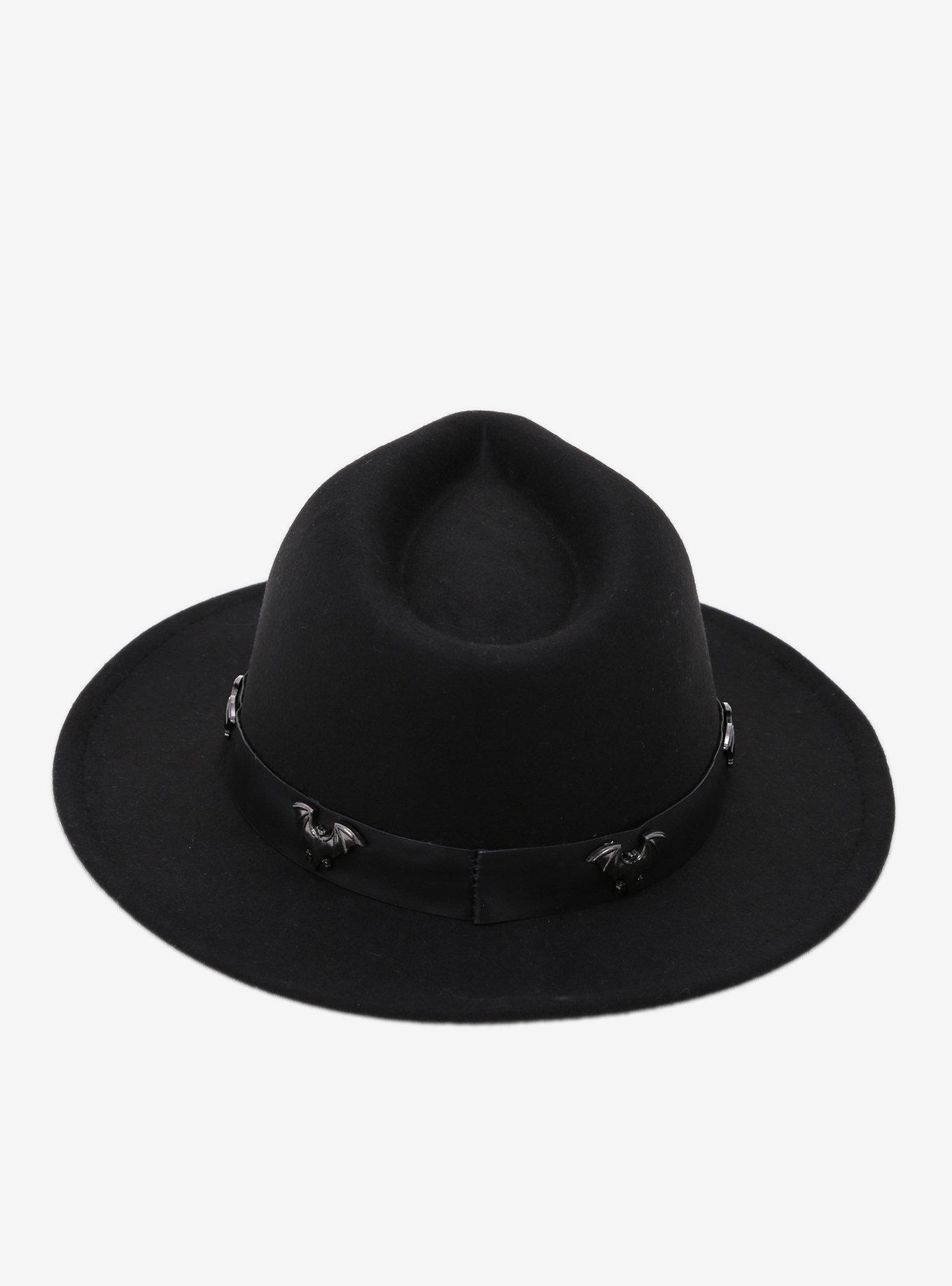 Black Bat Wide Brim Fedora, , alternate