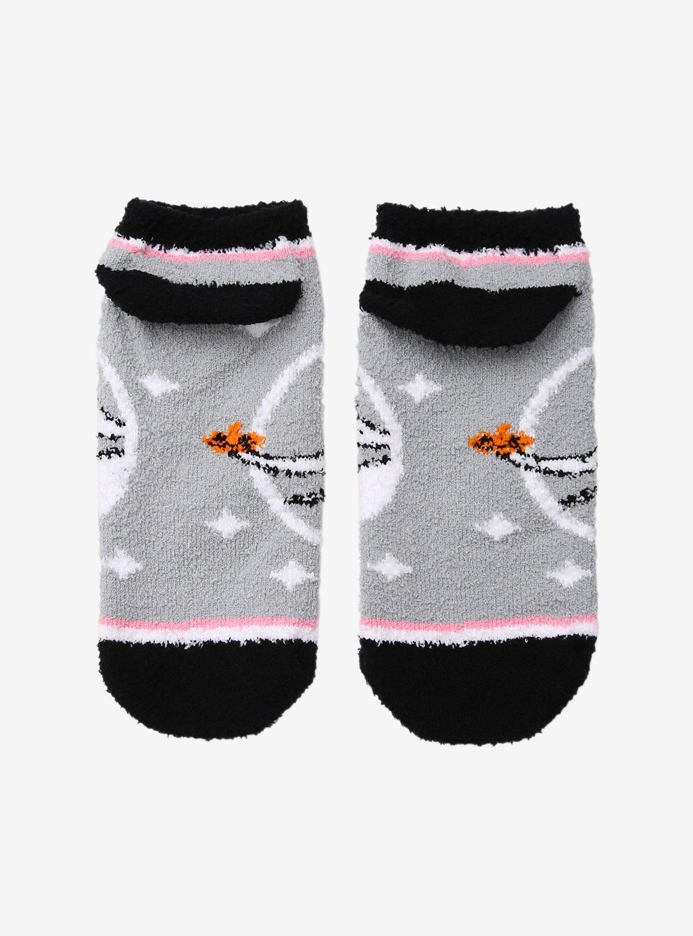 The Nightmare Before Christmas Zero Fuzzy No-Show Socks, , alternate