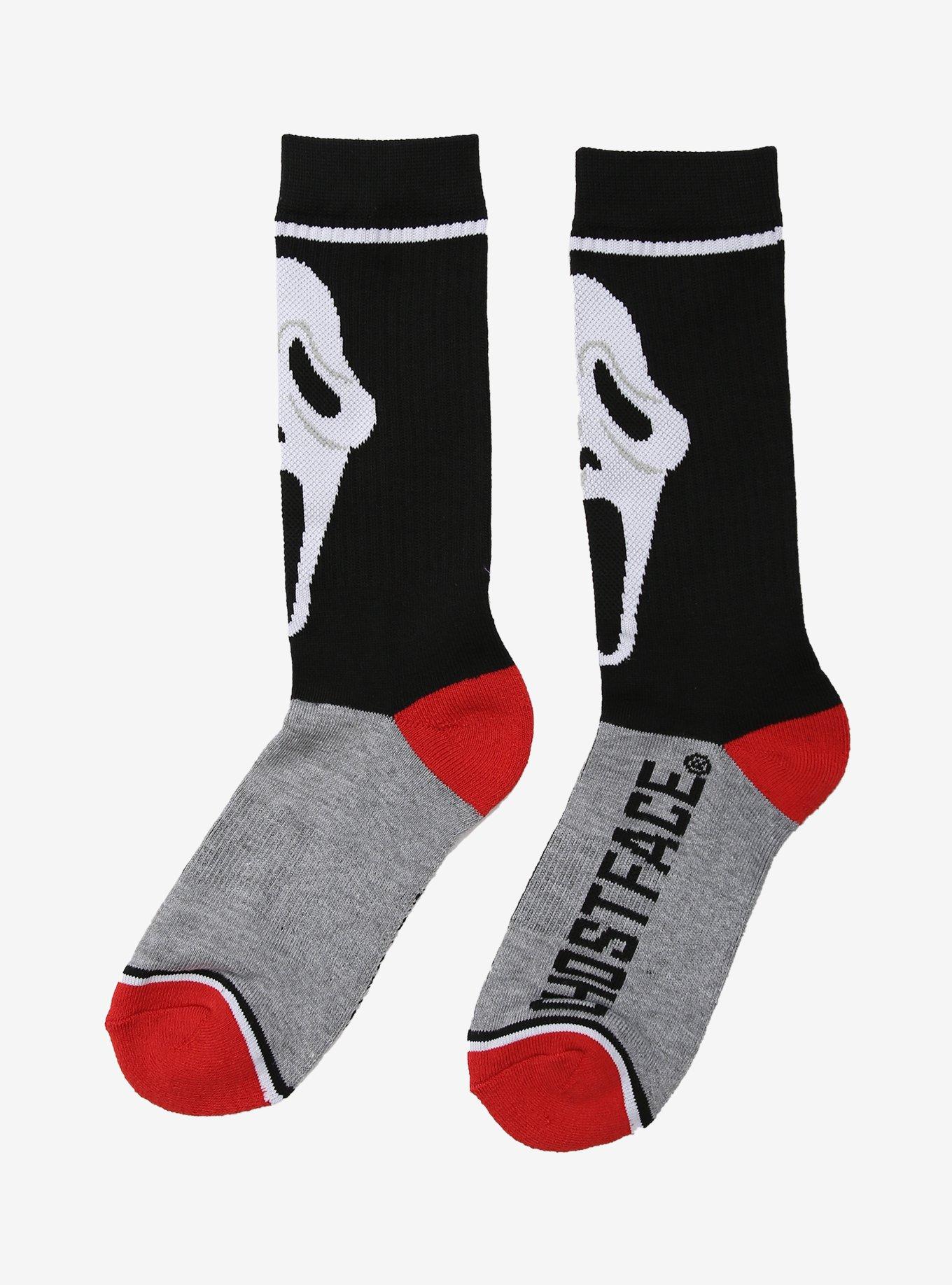Scream Ghost Face Crew Socks, , alternate