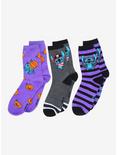 Disney Lilo & Stitch Halloween Crew Socks 3 Pair, , alternate