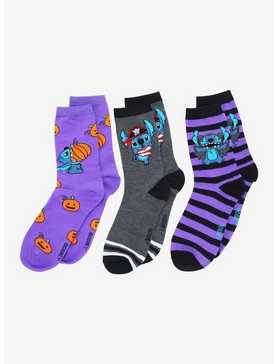 Disney Lilo & Stitch Halloween Crew Socks 3 Pair, , hi-res