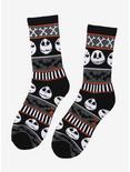 The Nightmare Before Christmas 3D Jack Head Fair Isle Crew Socks, , alternate
