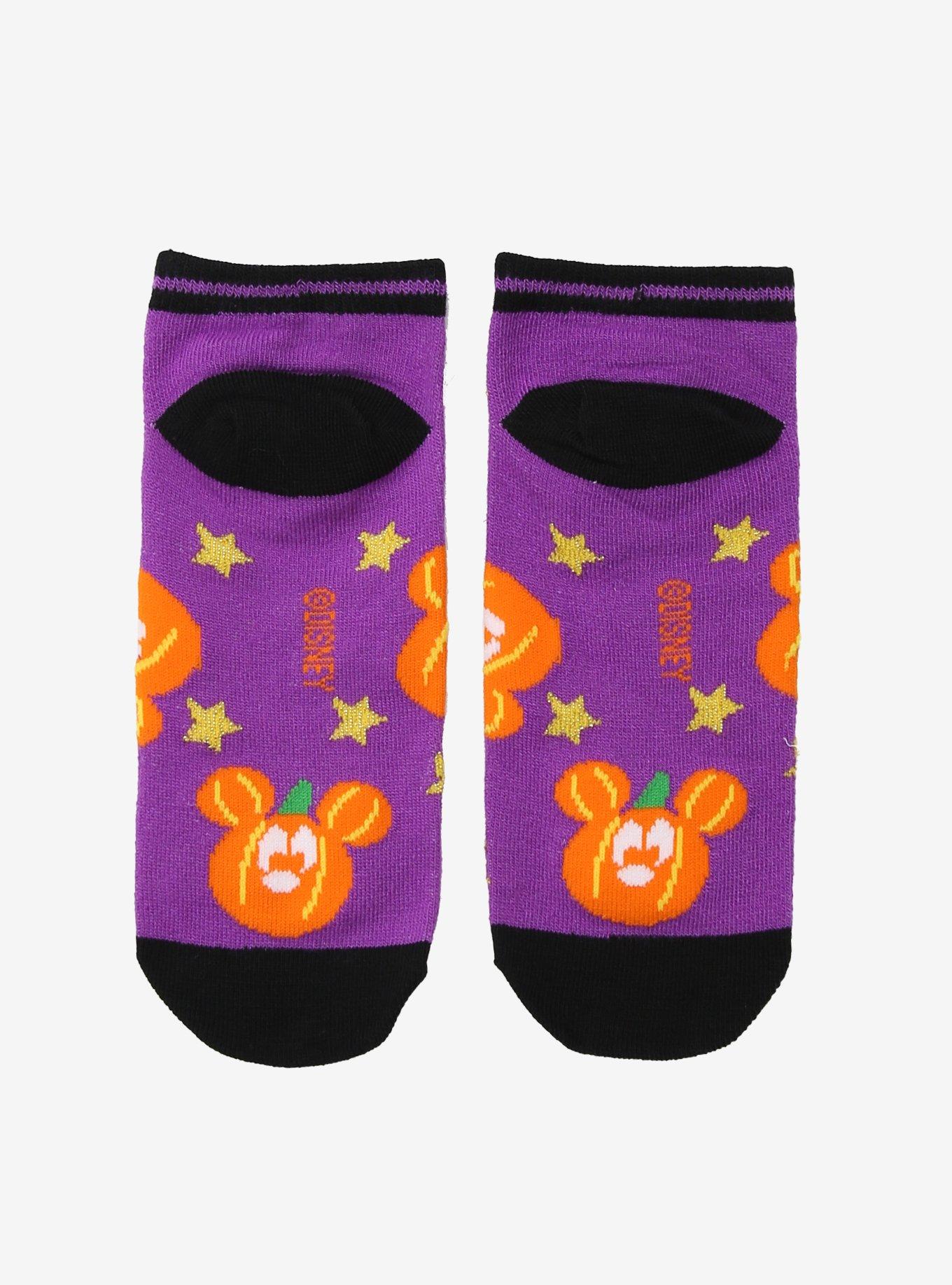 Disney Mickey Mouse Pumpkin & Star No-Show Socks, , alternate