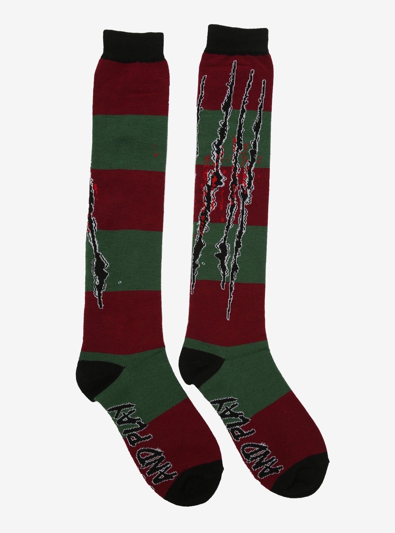 A Nightmare On Elm Street Freddy Knee-High Socks, , alternate