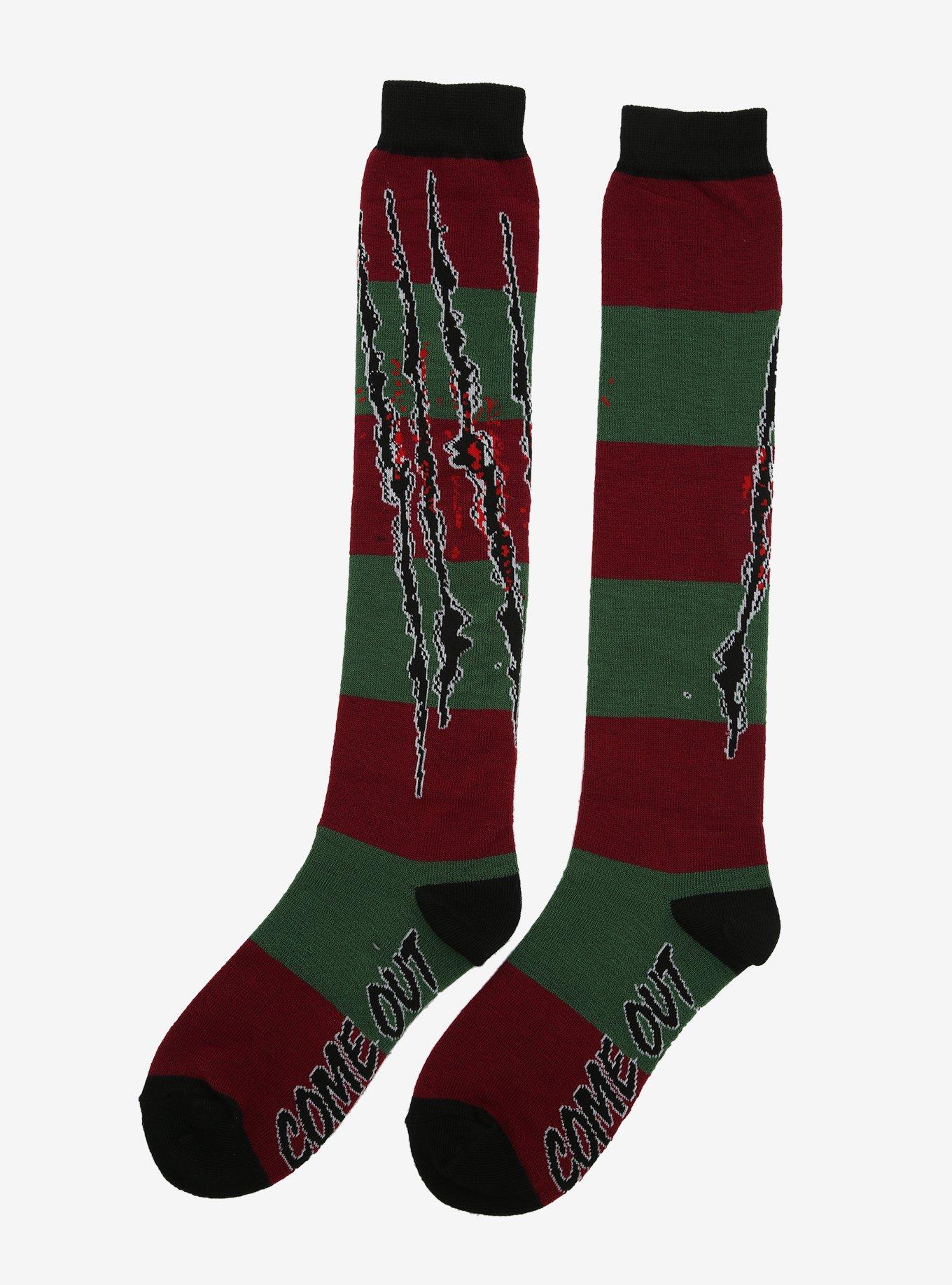 A Nightmare On Elm Street Freddy Knee-High Socks, , alternate