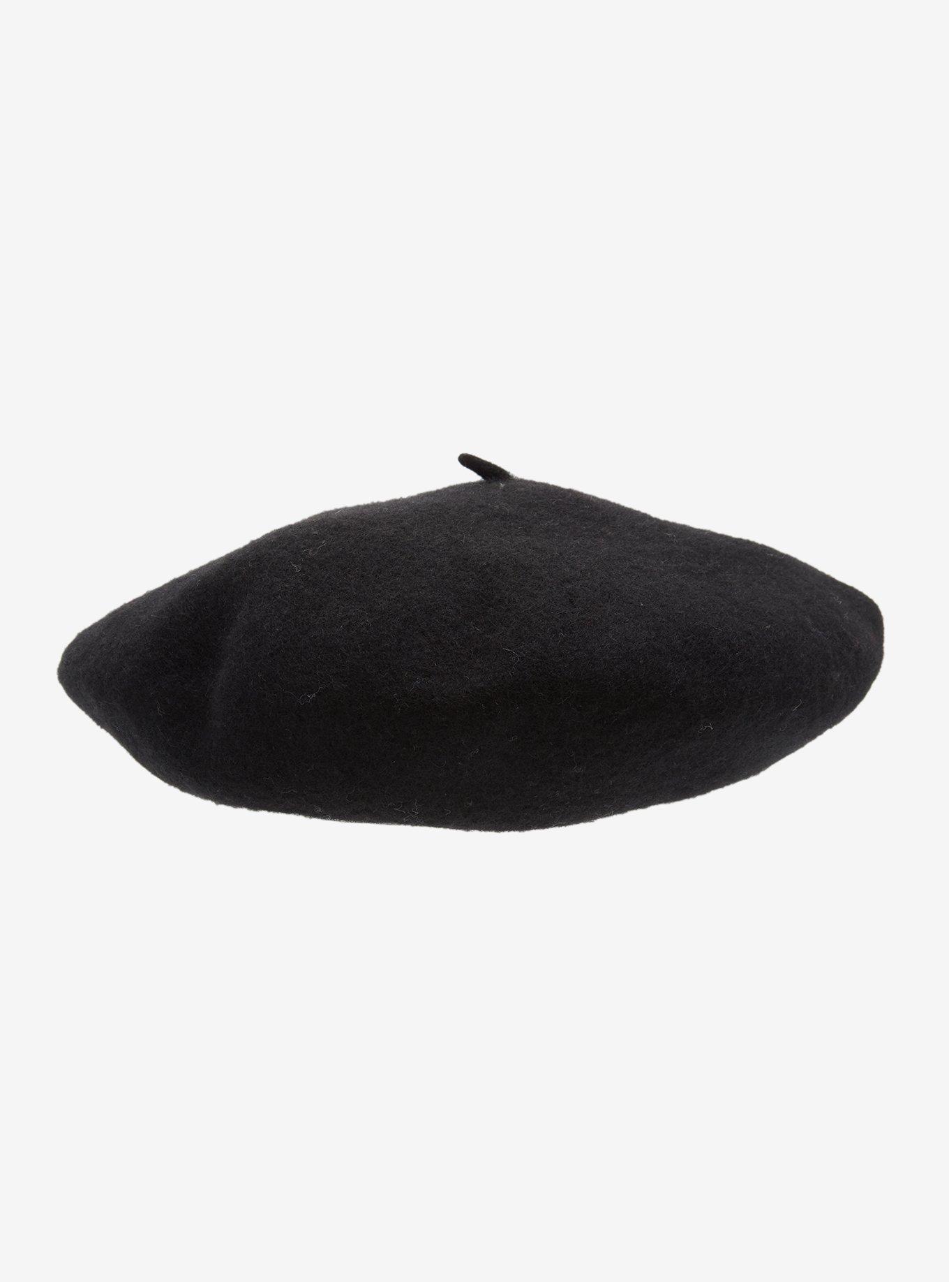 Black O-Ring Beret, , alternate