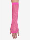 Hot Pink Fishnet Arm Warmers, , alternate