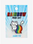 Cat with Pride Flag Enamel Pin - BoxLunch Exclusive, , alternate