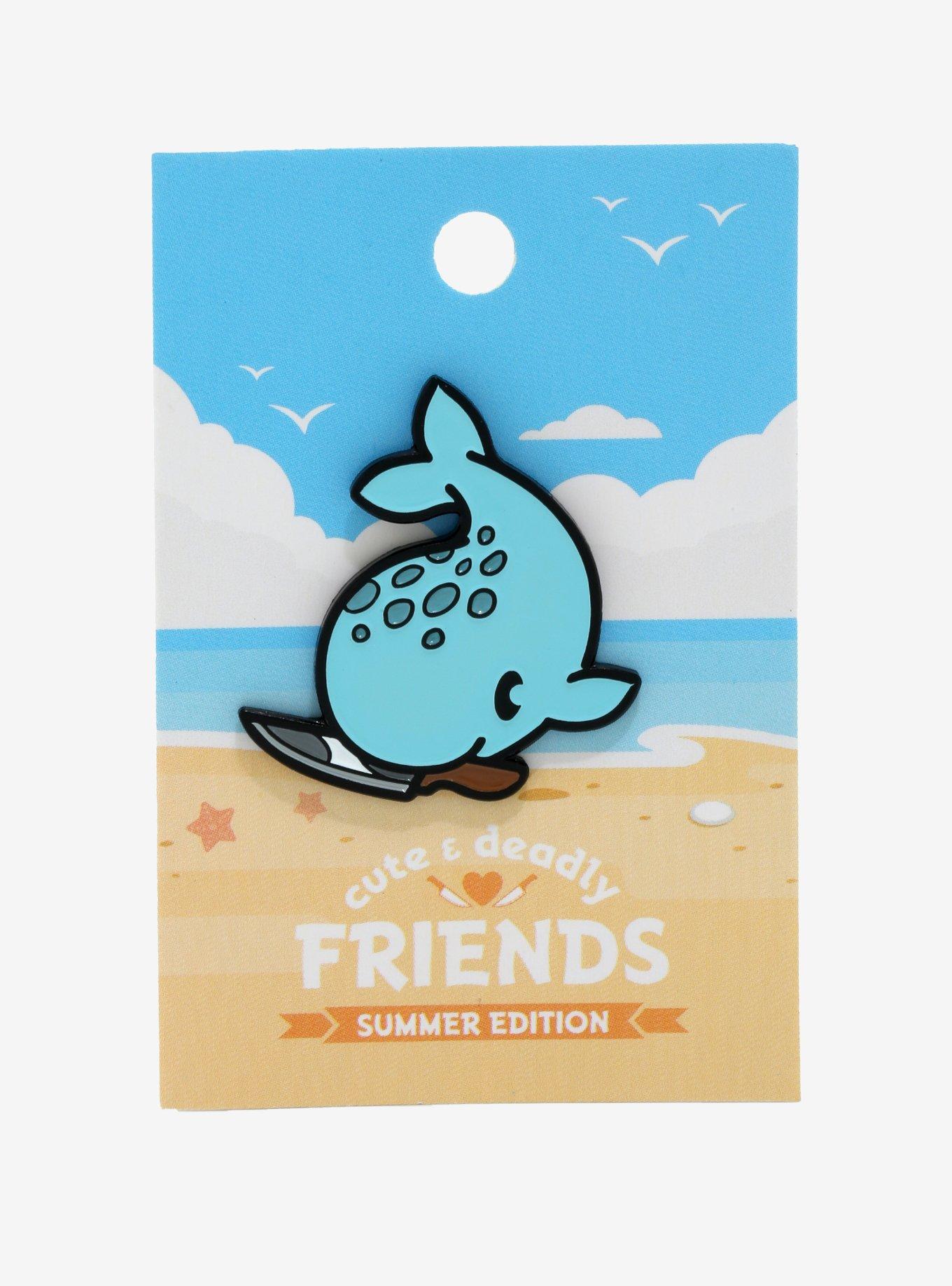 Cute & Deadly Friends Summer Edition Whale Enamel Pin, , alternate