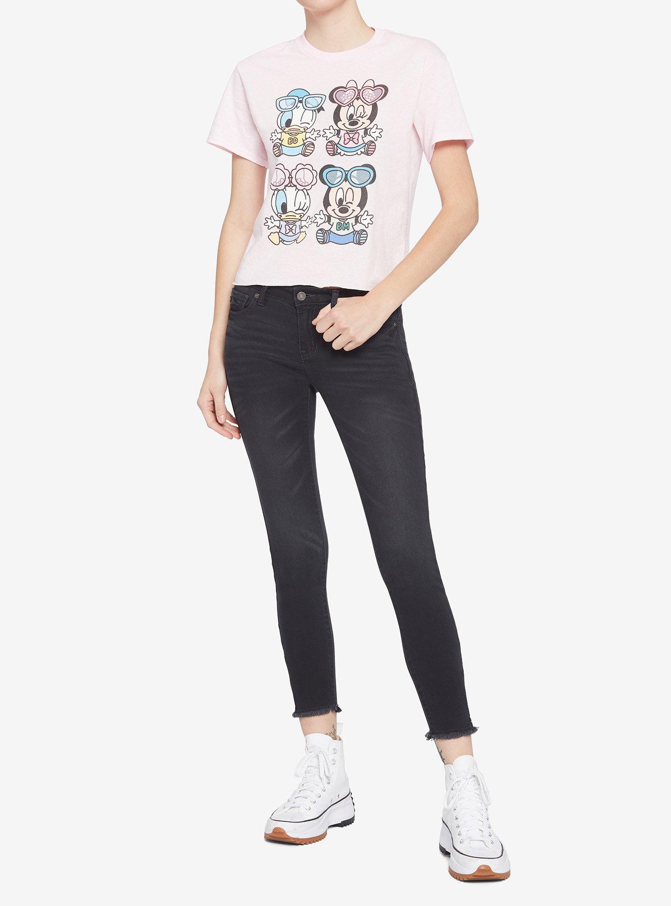 Disney Baby Mickey Mouse And Friends Girls Crop T-Shirt, MULTI, alternate