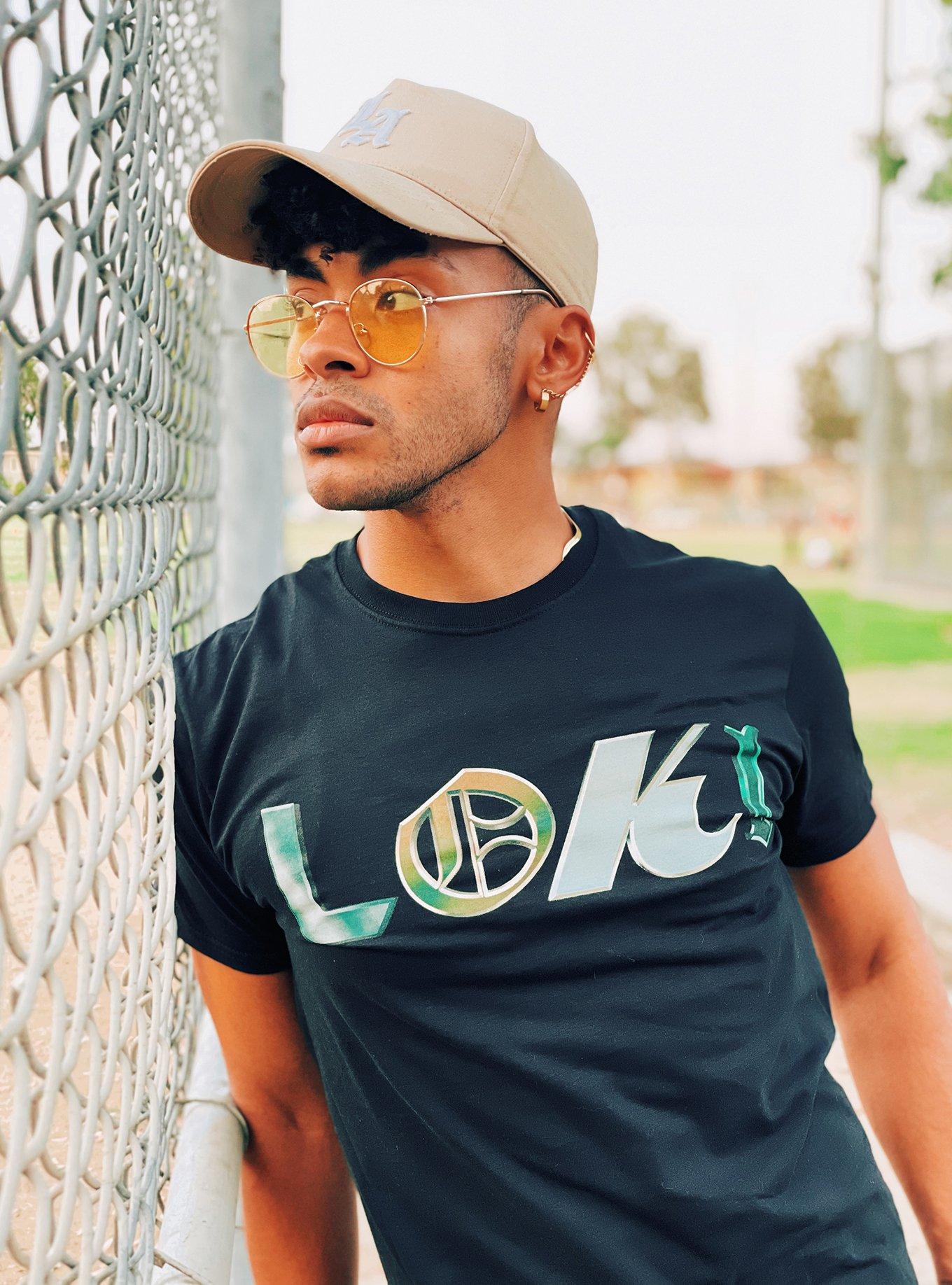 Marvel Loki Logo T-Shirt, BLACK, alternate