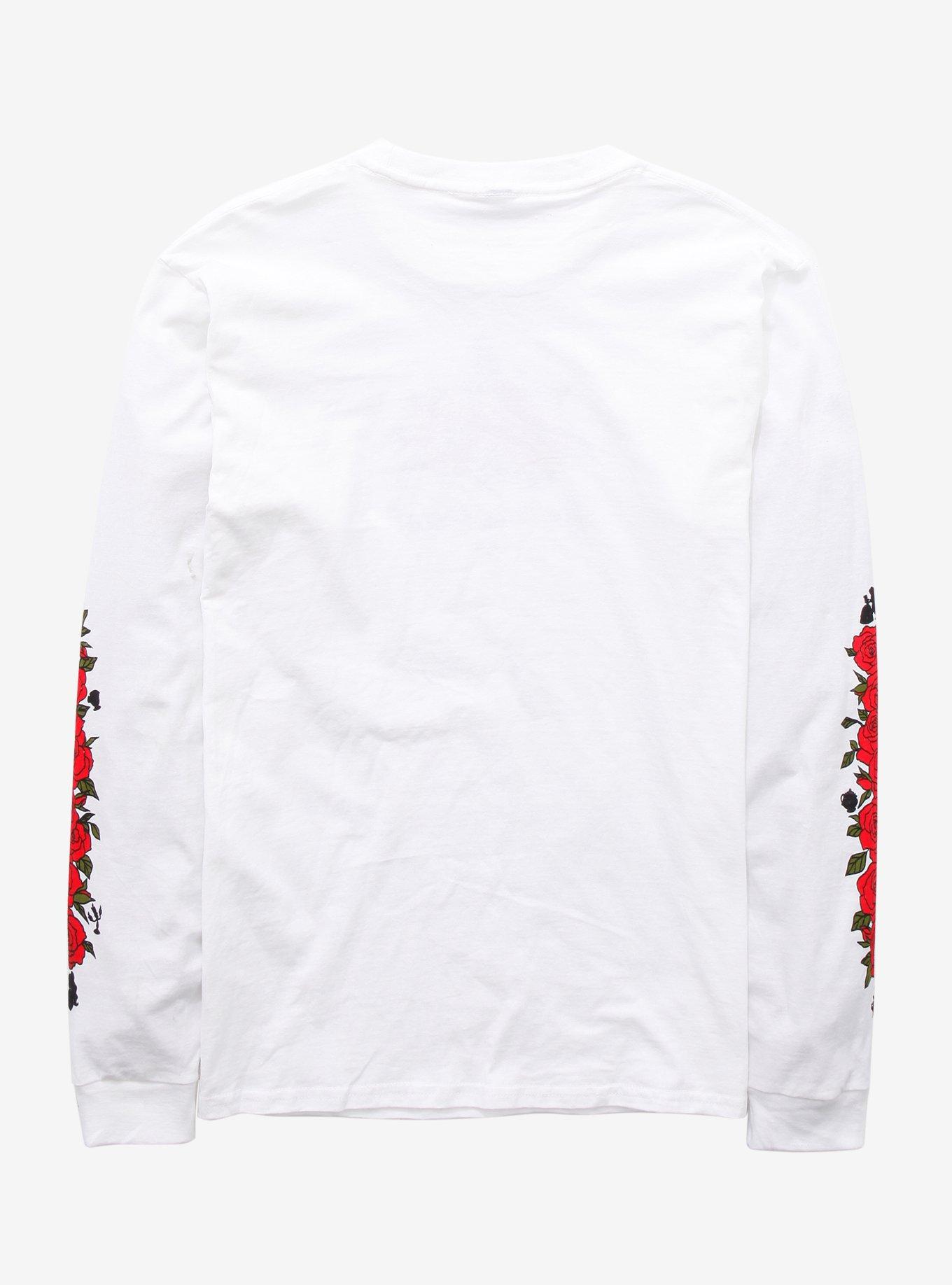 Disney Beauty and the Beast Be Our Guest Roses Long Sleeve T-Shirt - BoxLunch Exclusive, OFF WHITE, alternate