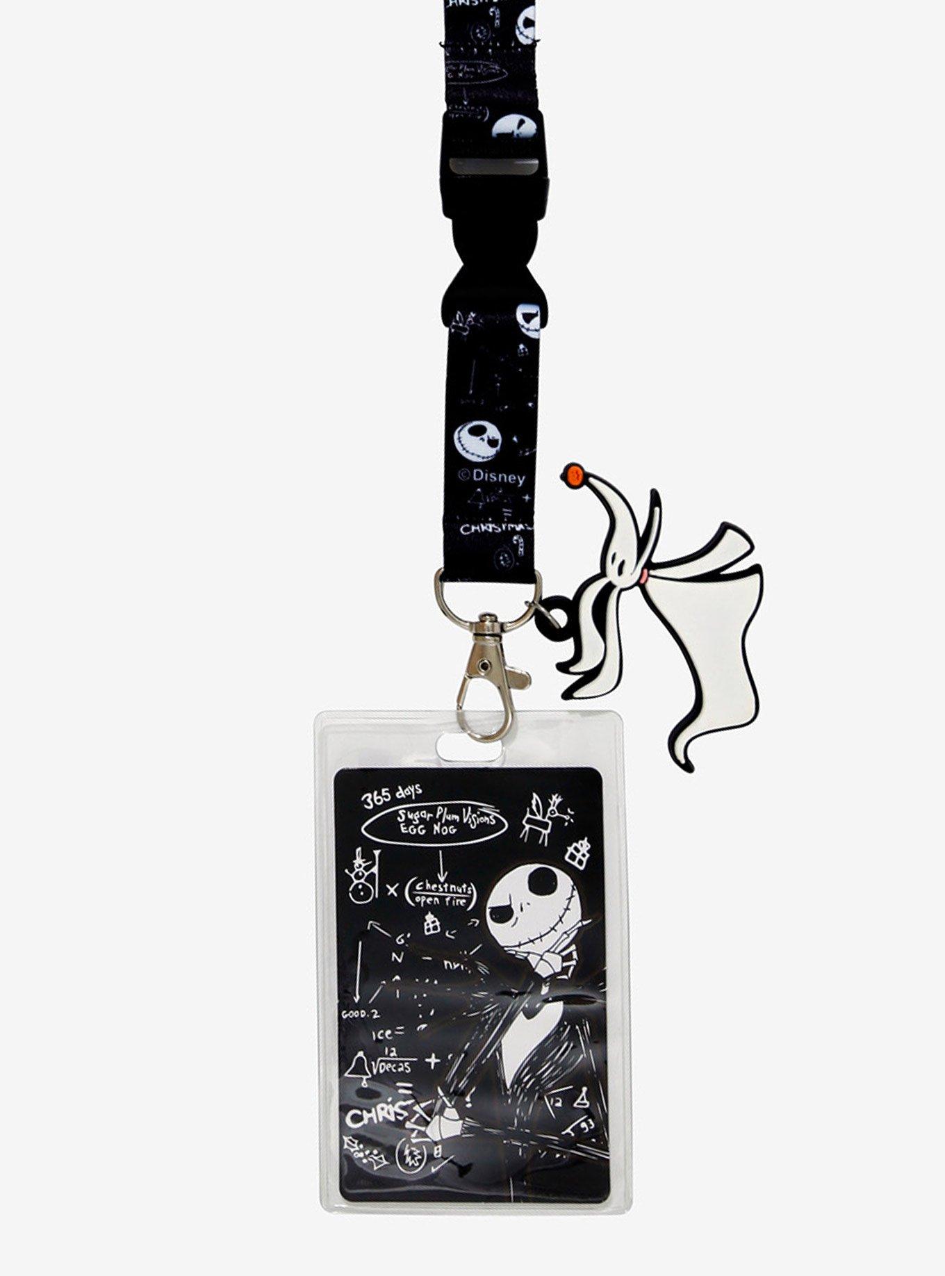 Disney The Nightmare Before Christmas Jack Skellington Chalkboard Lanyard - BoxLunch Exclusive, , alternate