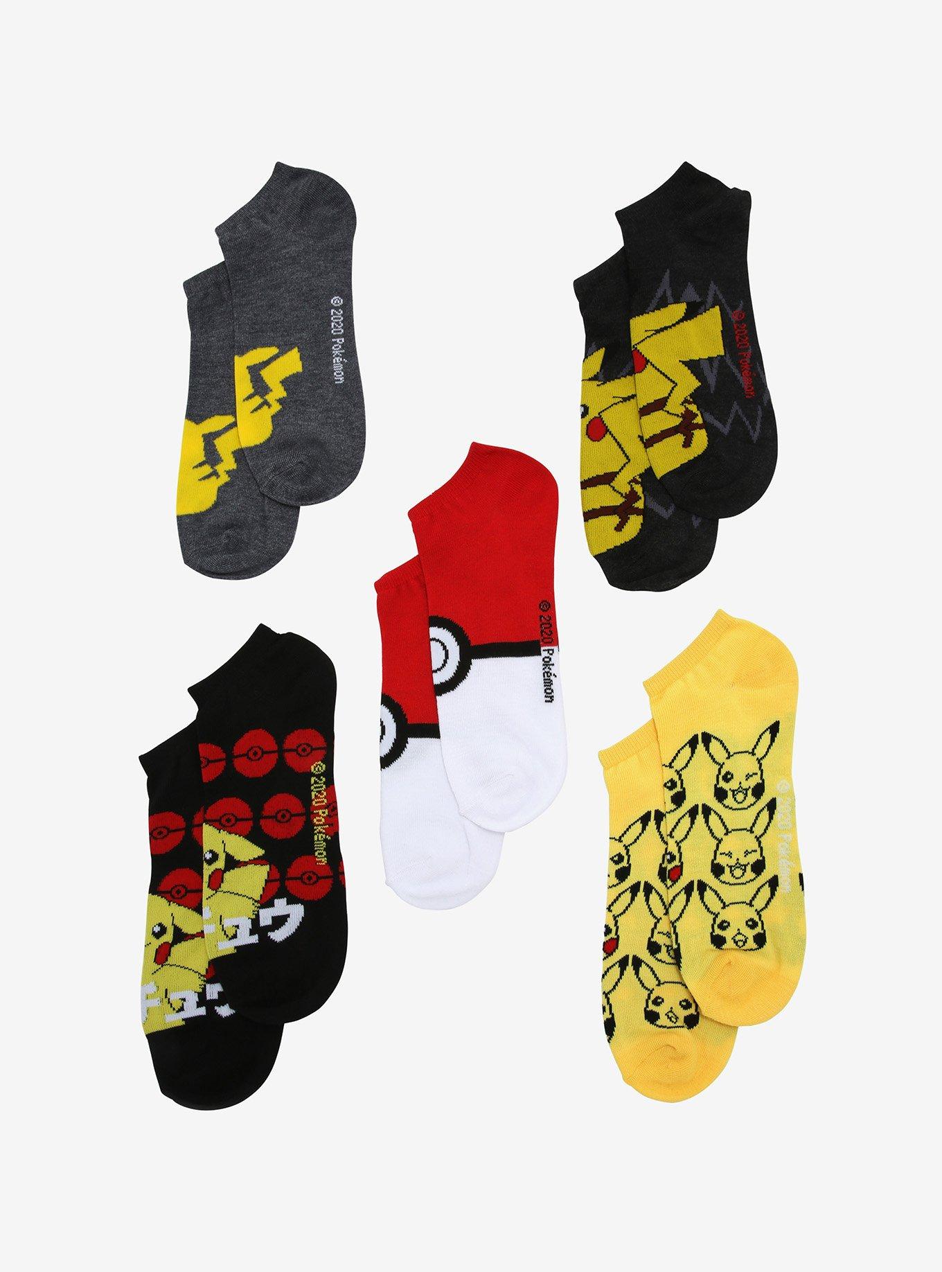 Pok&eacute;mon Pikachu Katakana Sock Set - BoxLunch Exclusive, , alternate