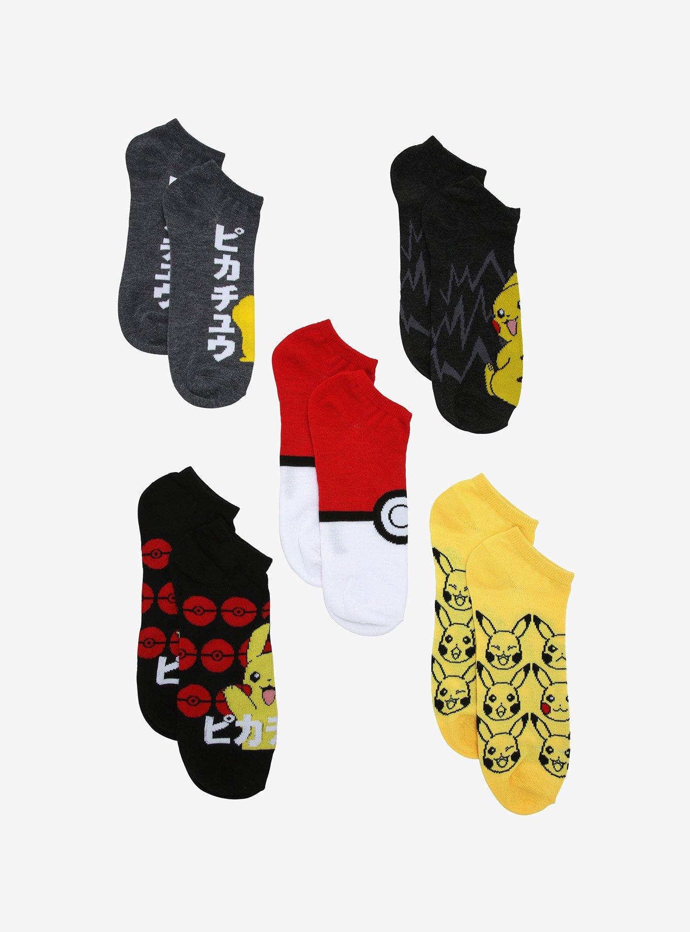 Pok&eacute;mon Pikachu Katakana Sock Set - BoxLunch Exclusive, , alternate