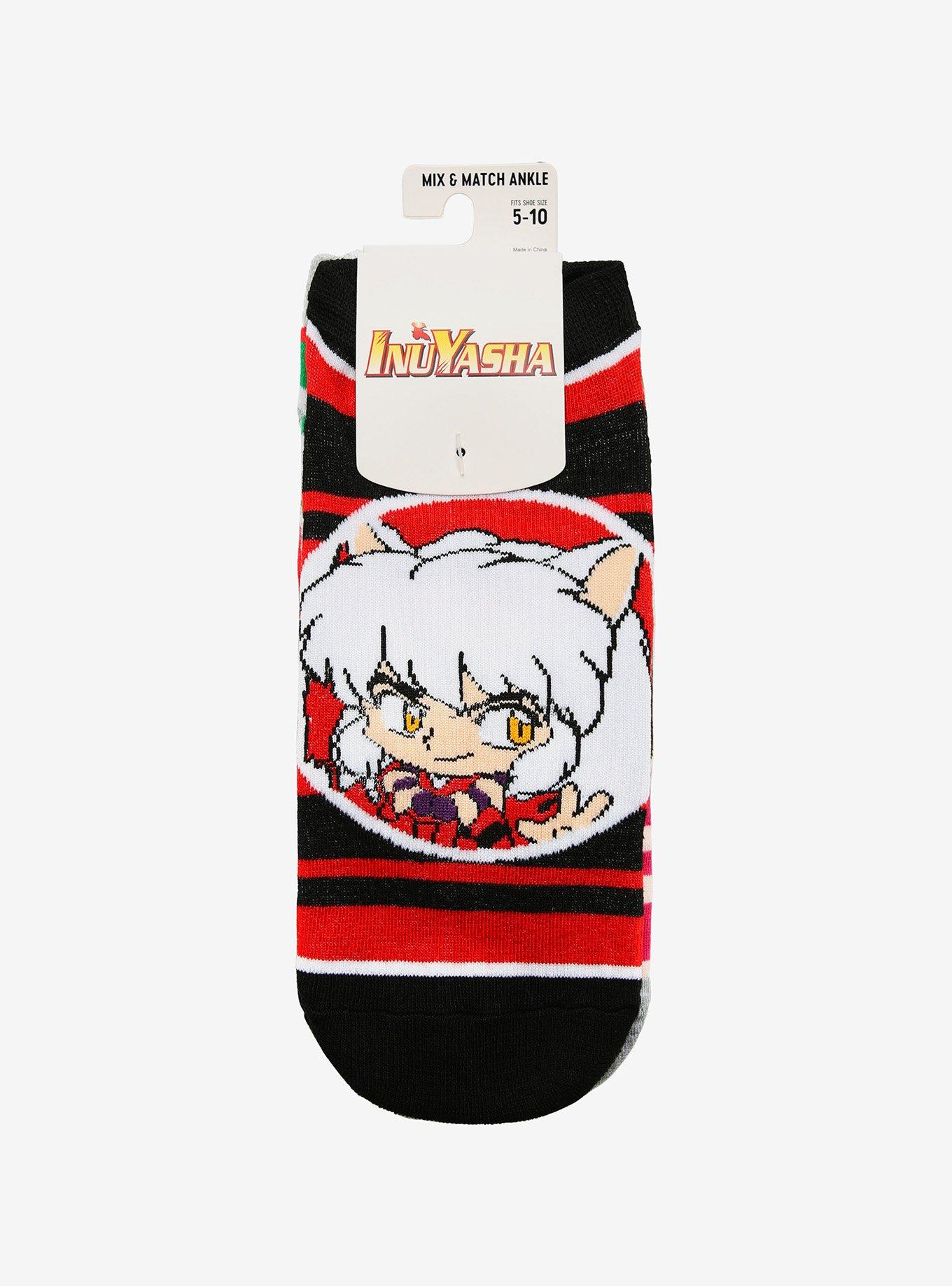 InuYasha Chibi Characters Ankle Sock Set - BoxLunch Exclusive, , alternate