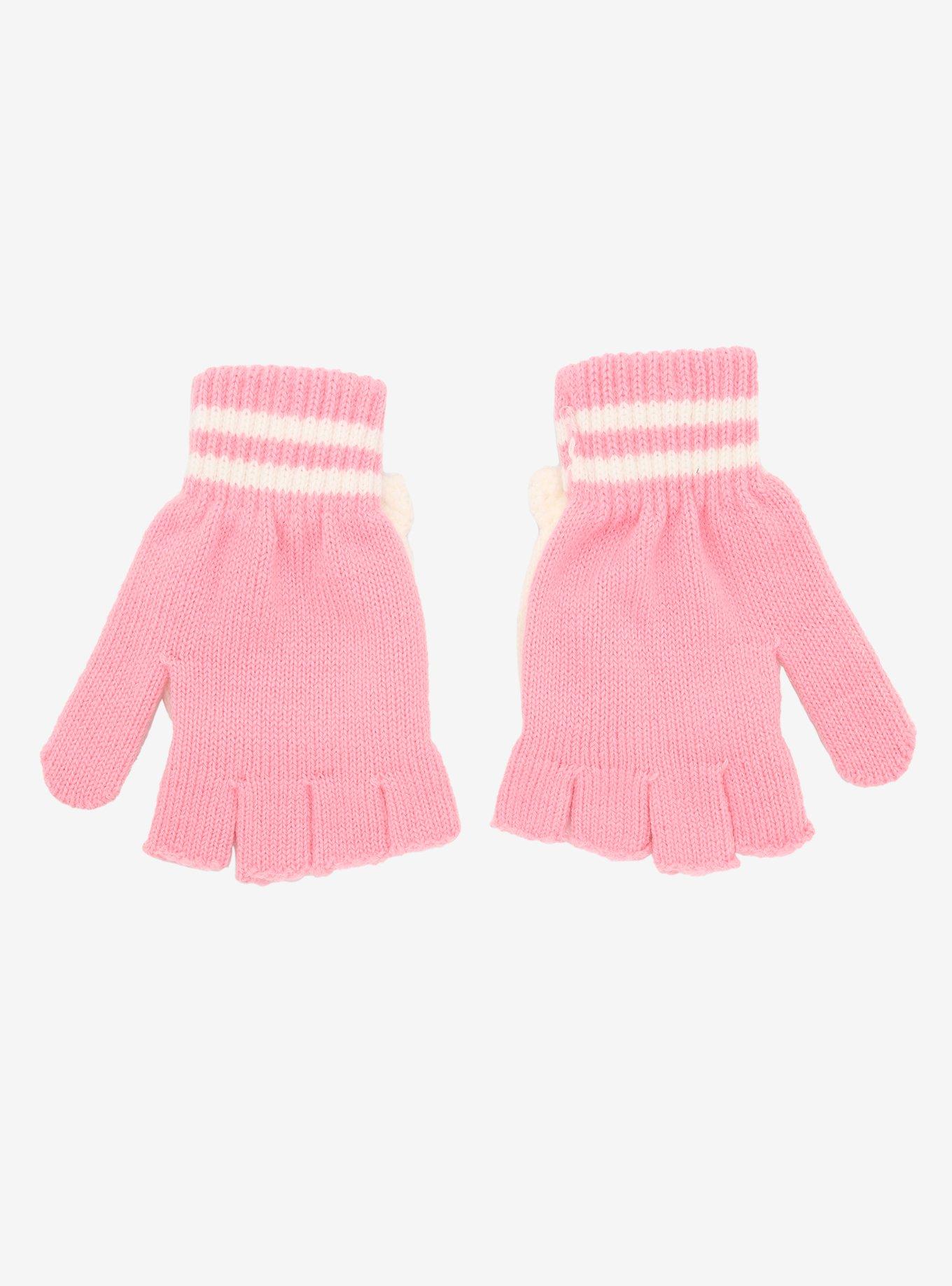 Hello Kitty Pink Fingerless Gloves, , alternate