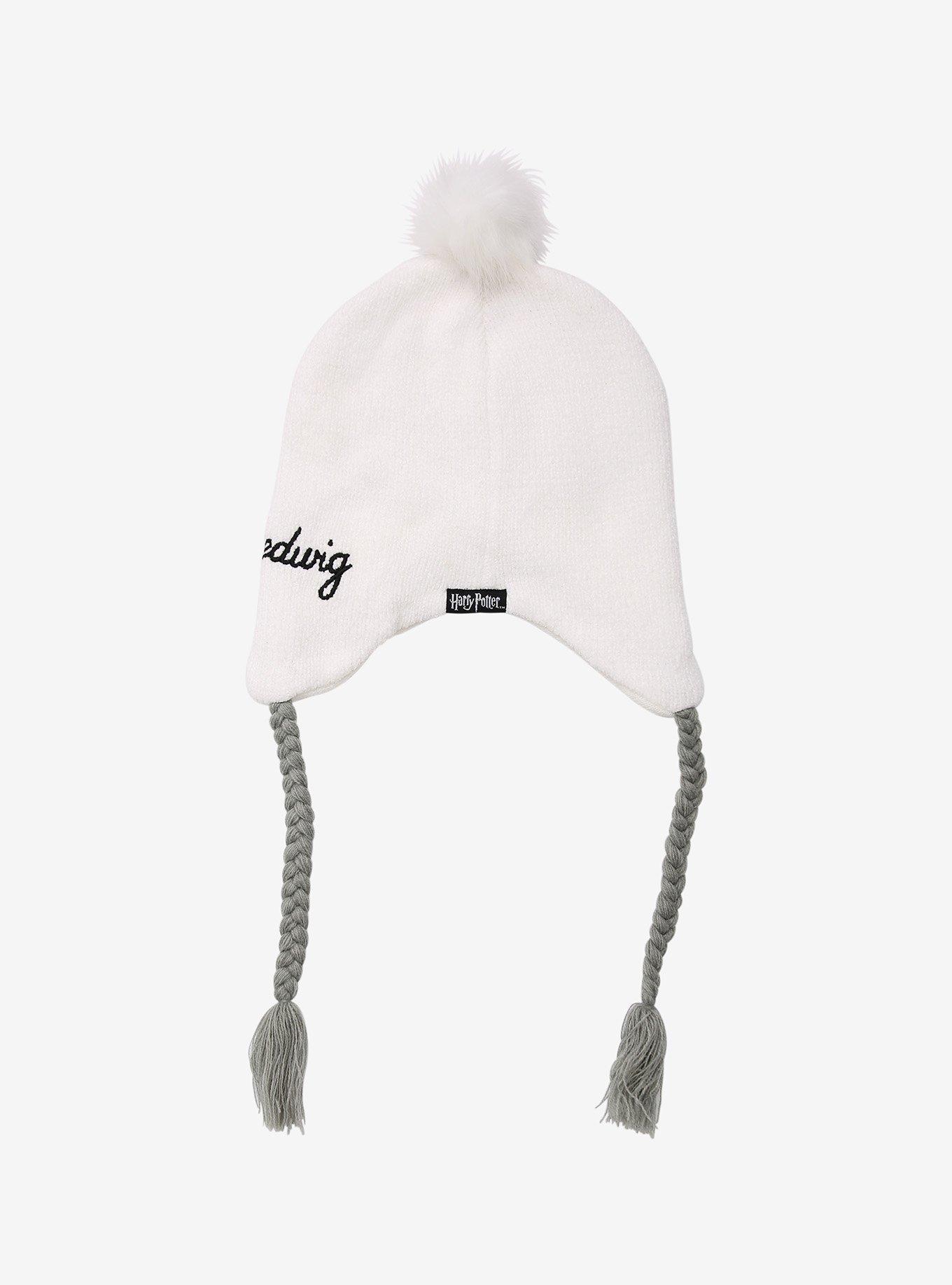 Harry Potter Hedwig Tassel Beanie, , alternate