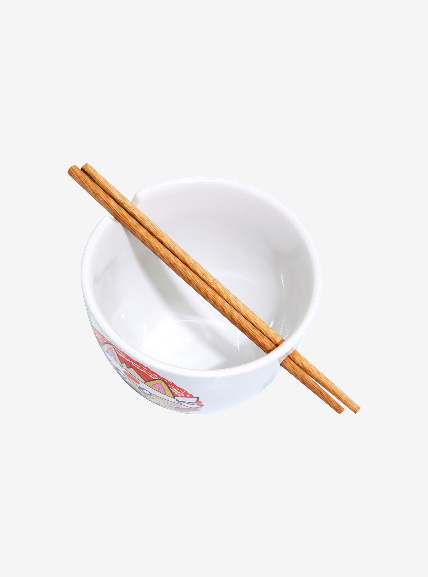 Chibi Cat Ramen Bowl with Chopsticks, , alternate