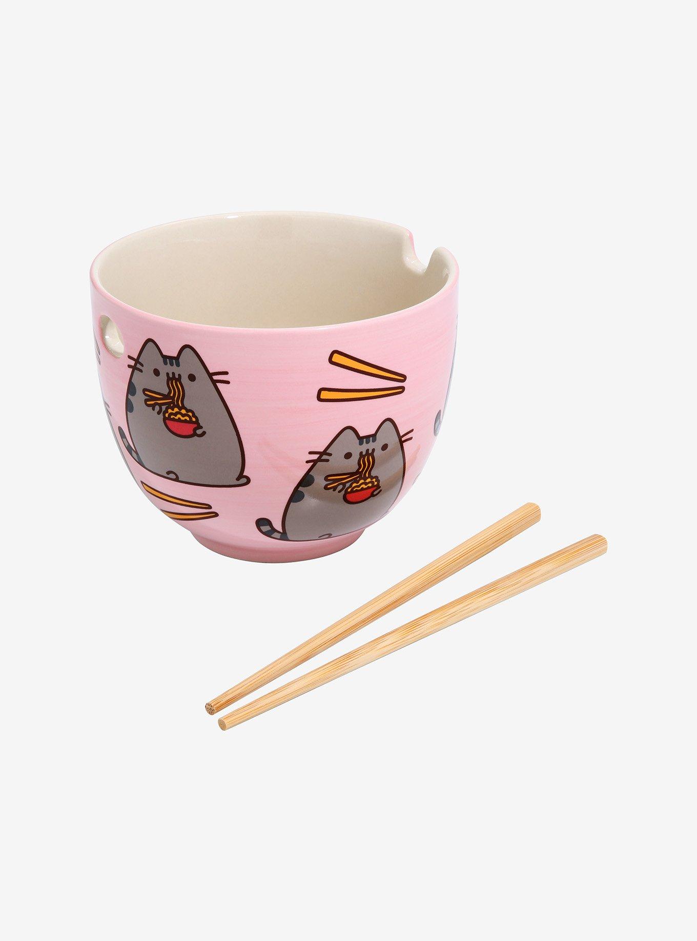 Pusheen Ramen Bowl and Chopsticks, , alternate