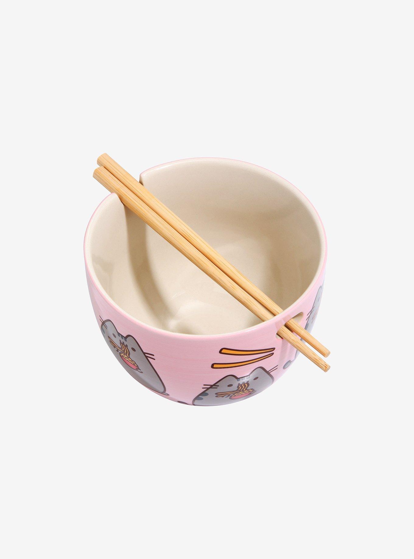 Pusheen Ramen Bowl and Chopsticks, , alternate