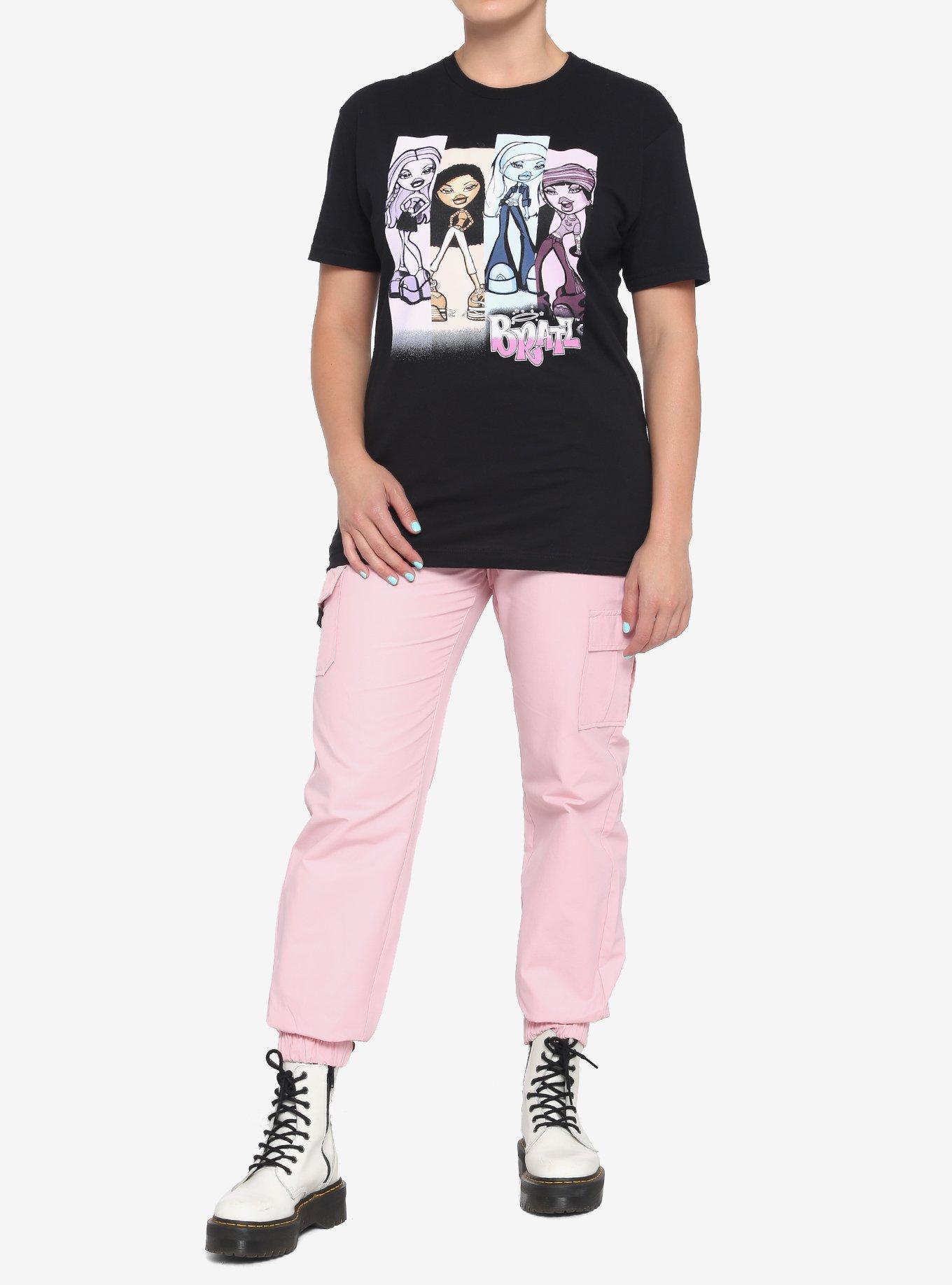 Bratz Characters Panel Girls Boyfriend Fit T-Shirt, MULTI, alternate