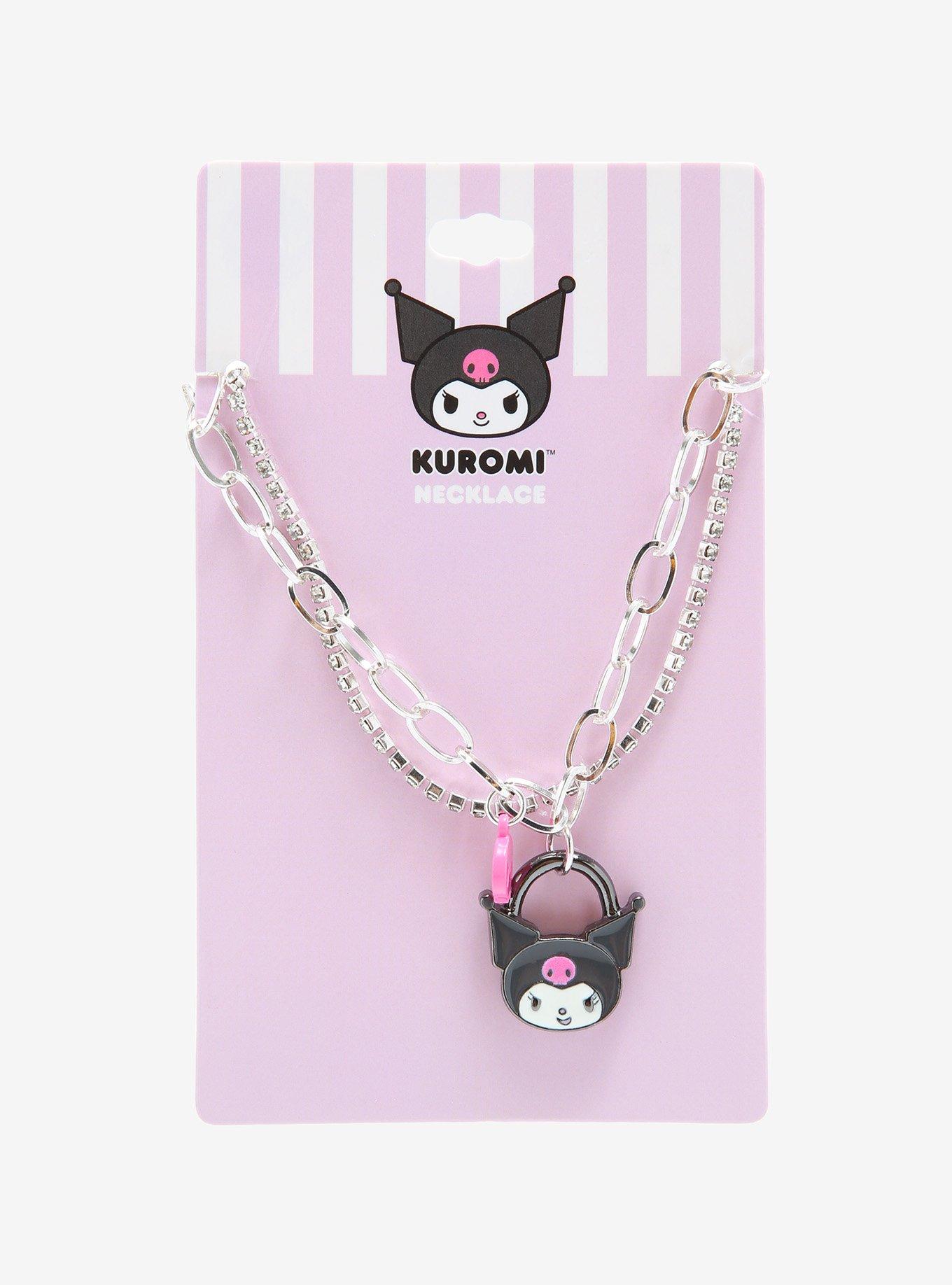 Kuromi Padlock Chain Choker Necklace, , alternate
