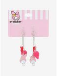 My Melody Strawberry Bows Drop Earrings, , alternate