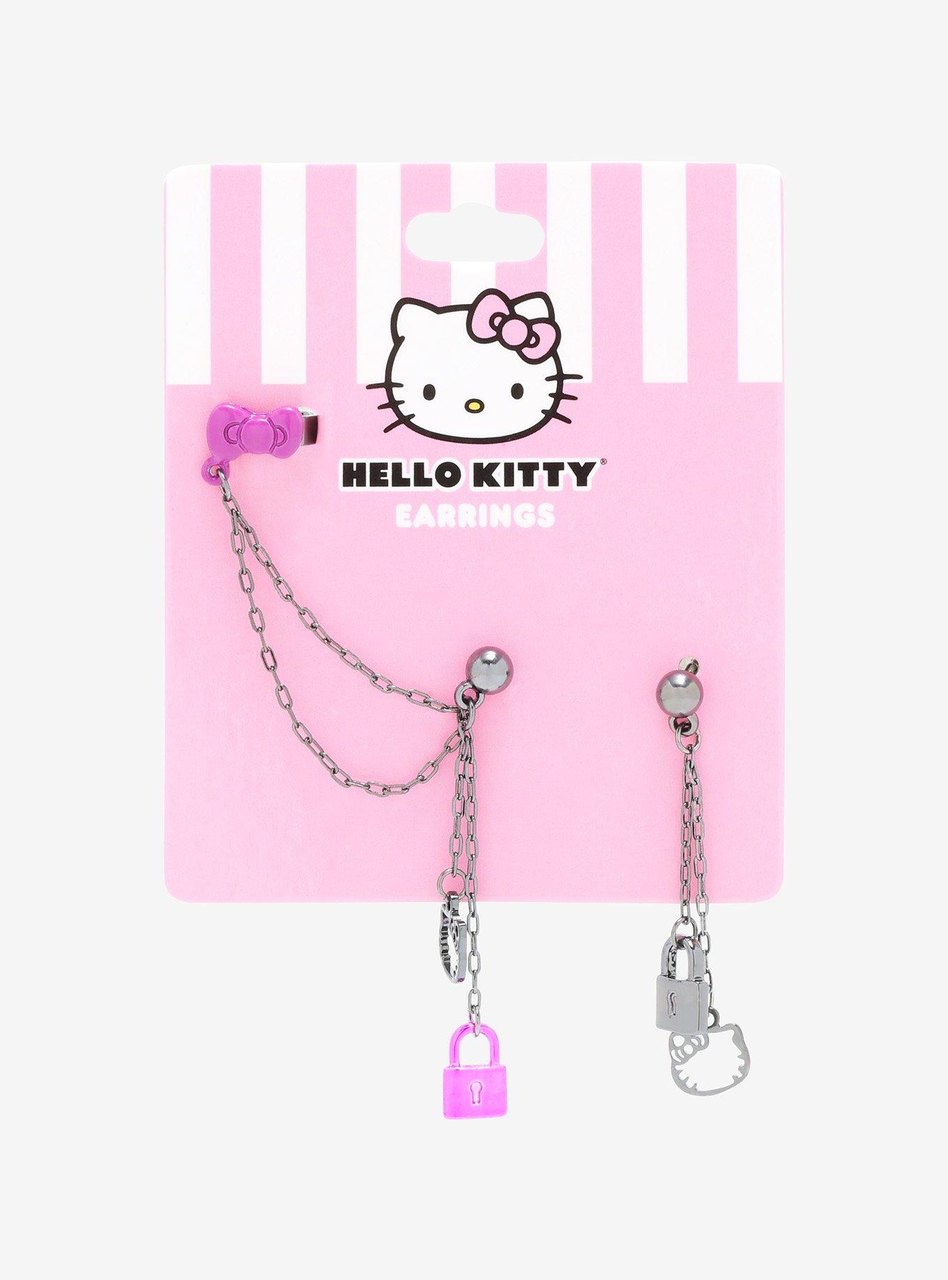 Hello Kitty Dark Silhouette Cuff Earring Set, , alternate