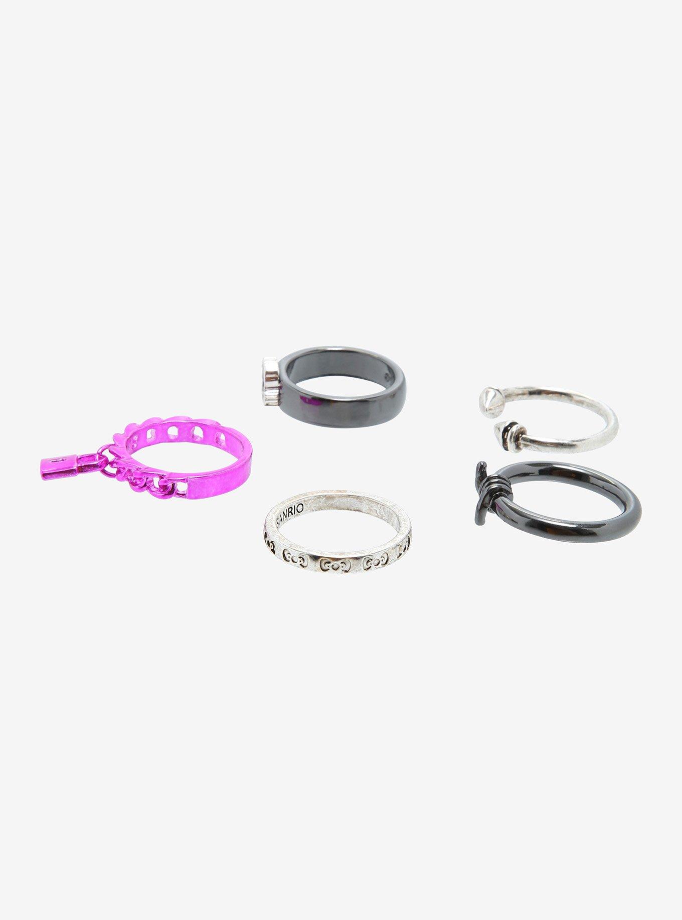 Hello Kitty Dark Ring Set, , alternate