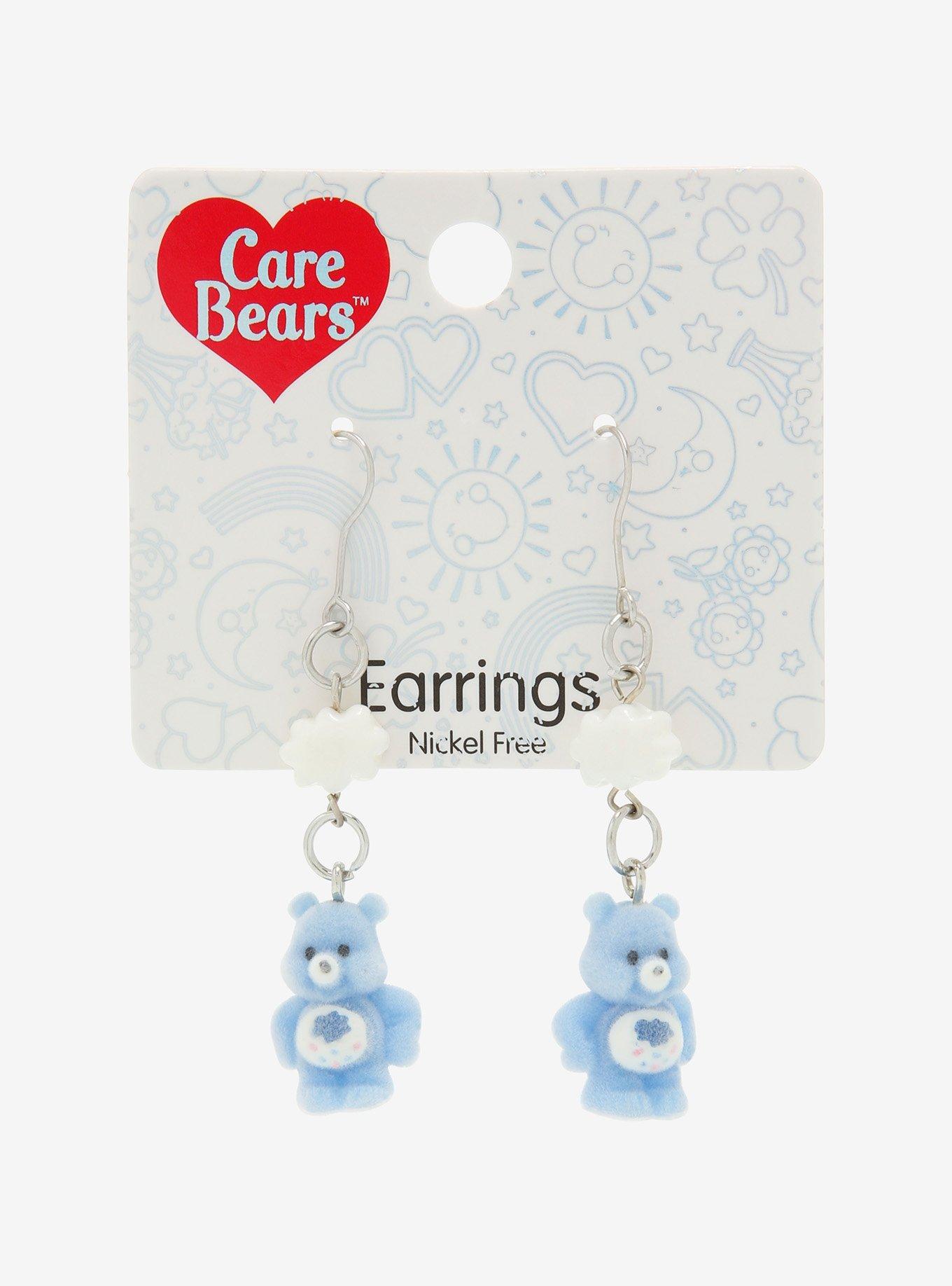 Care Bears Grumpy Bear & Clouds Fuzzy Earrings, , alternate