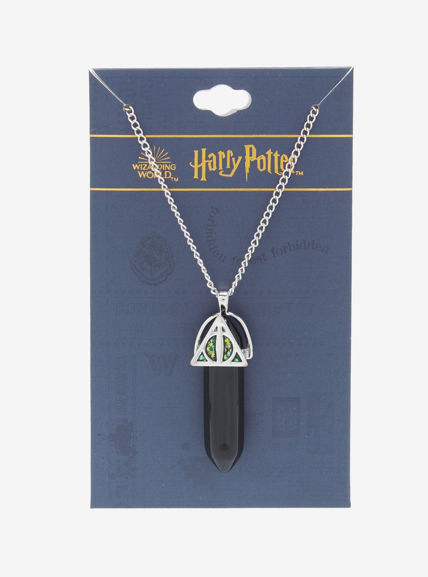 Harry Potter Deathly Hallows Gem Crystal Necklace, , alternate