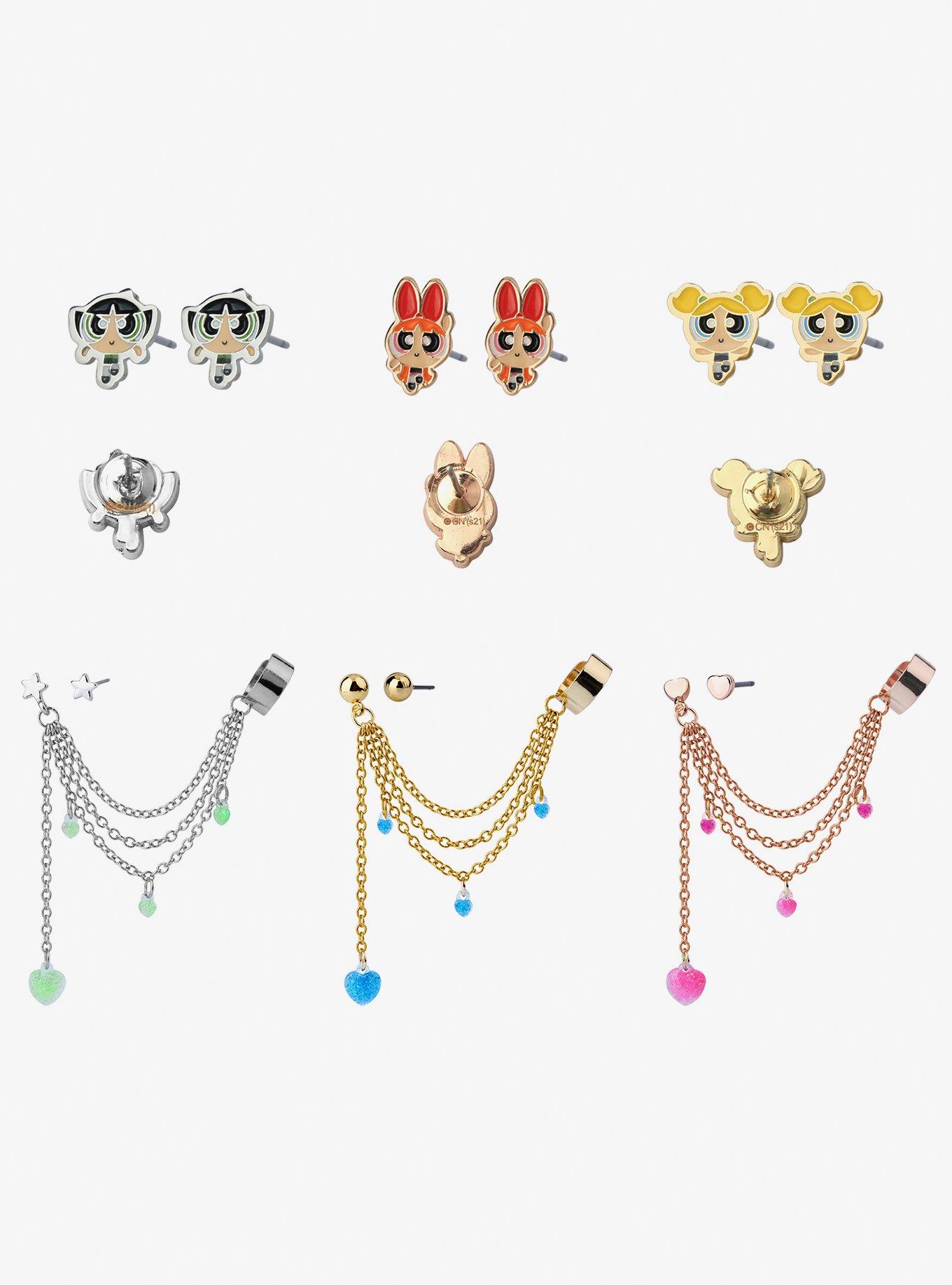 The Powerpuff Girls Cuff Earring Set, , alternate