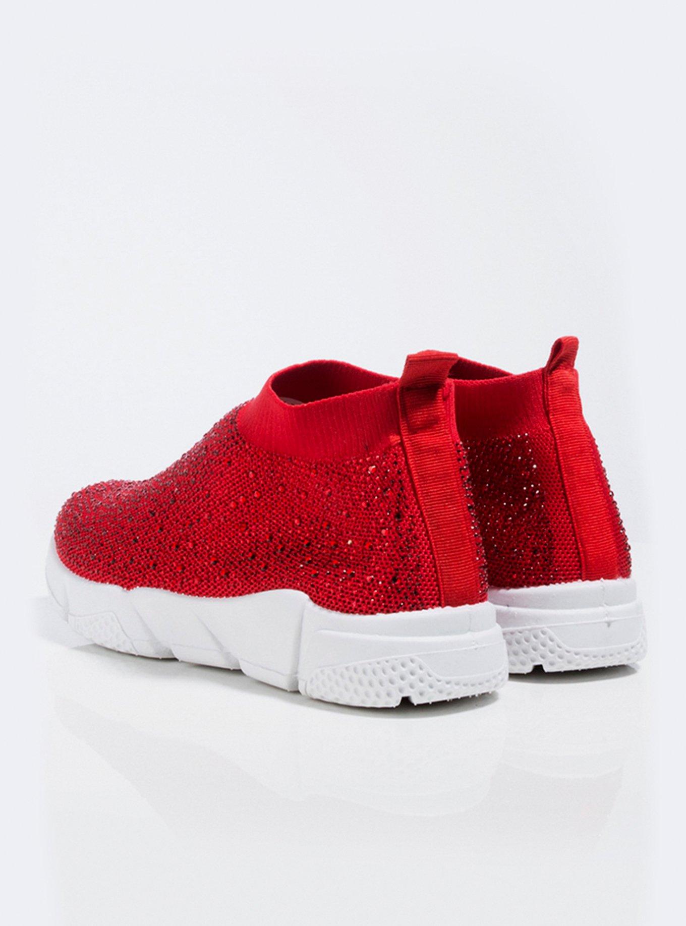 Azalea Wang Girl's Best Friend Diamond Sneaker Red, RED, alternate
