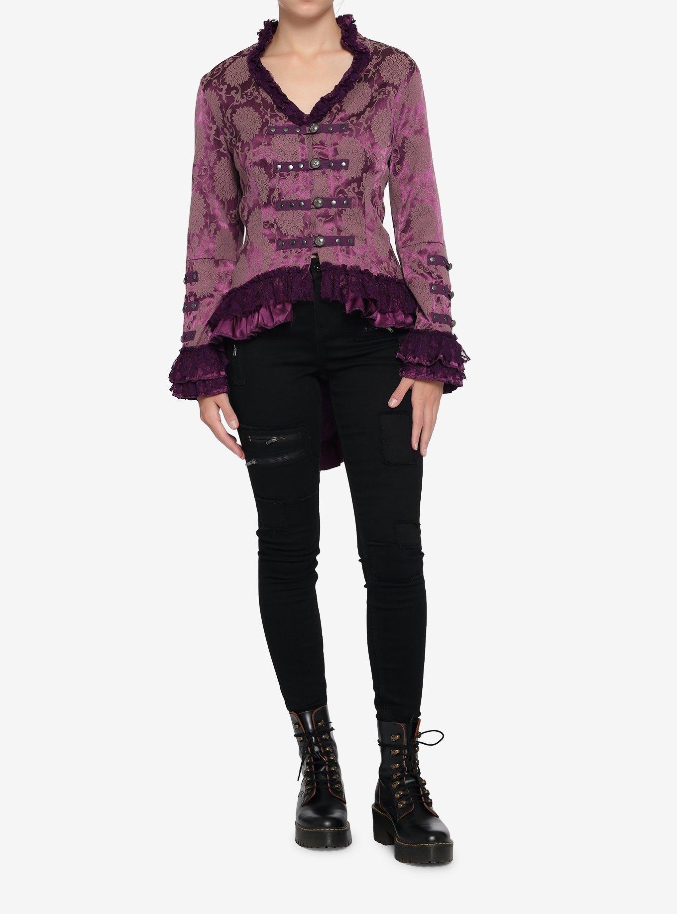 Purple Brocade Jacket, , hi-res