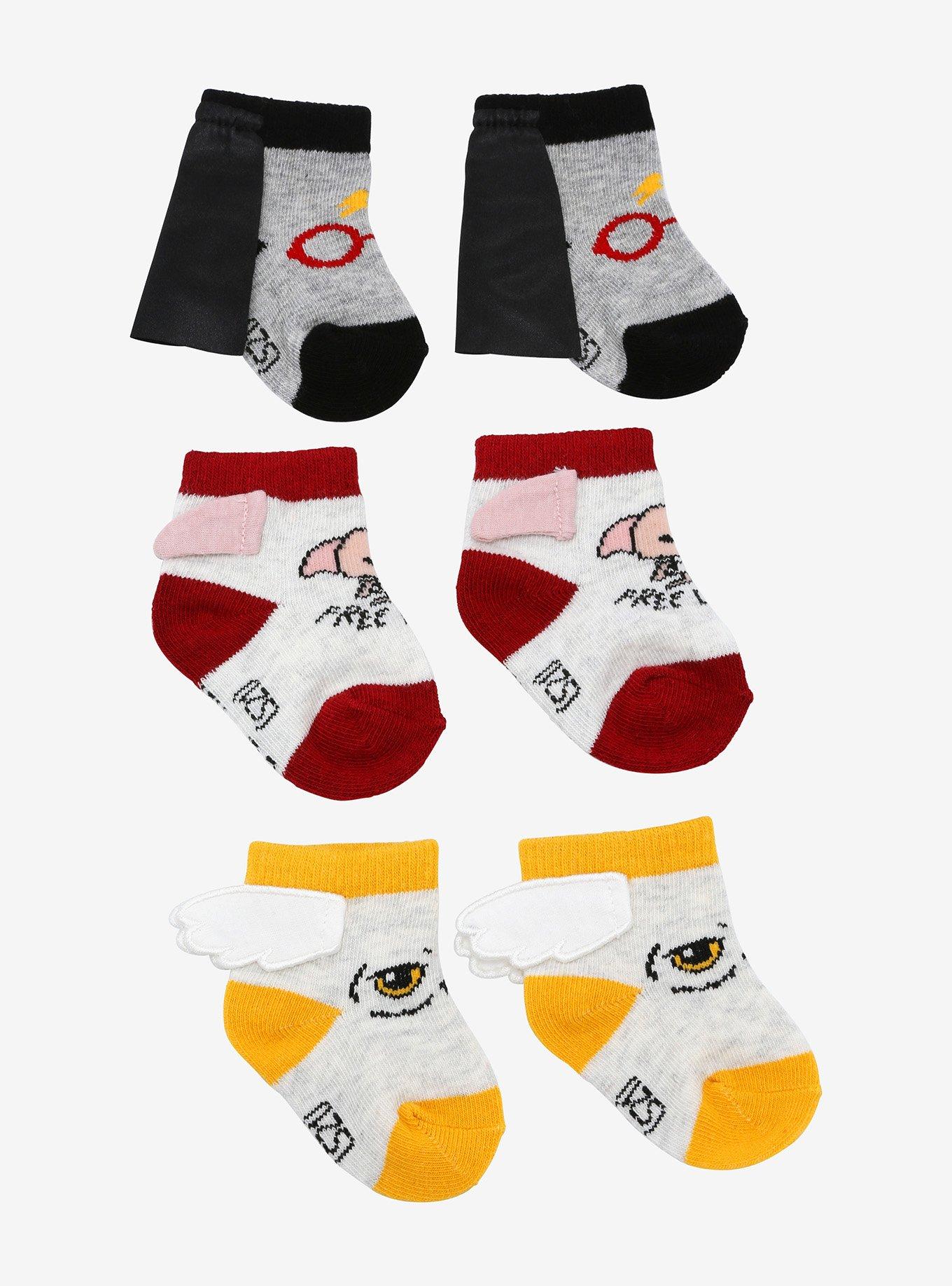 Harry Potter Harry, Dobby, & Hedwig Infant Sock Set - BoxLunch Exclusive, , alternate