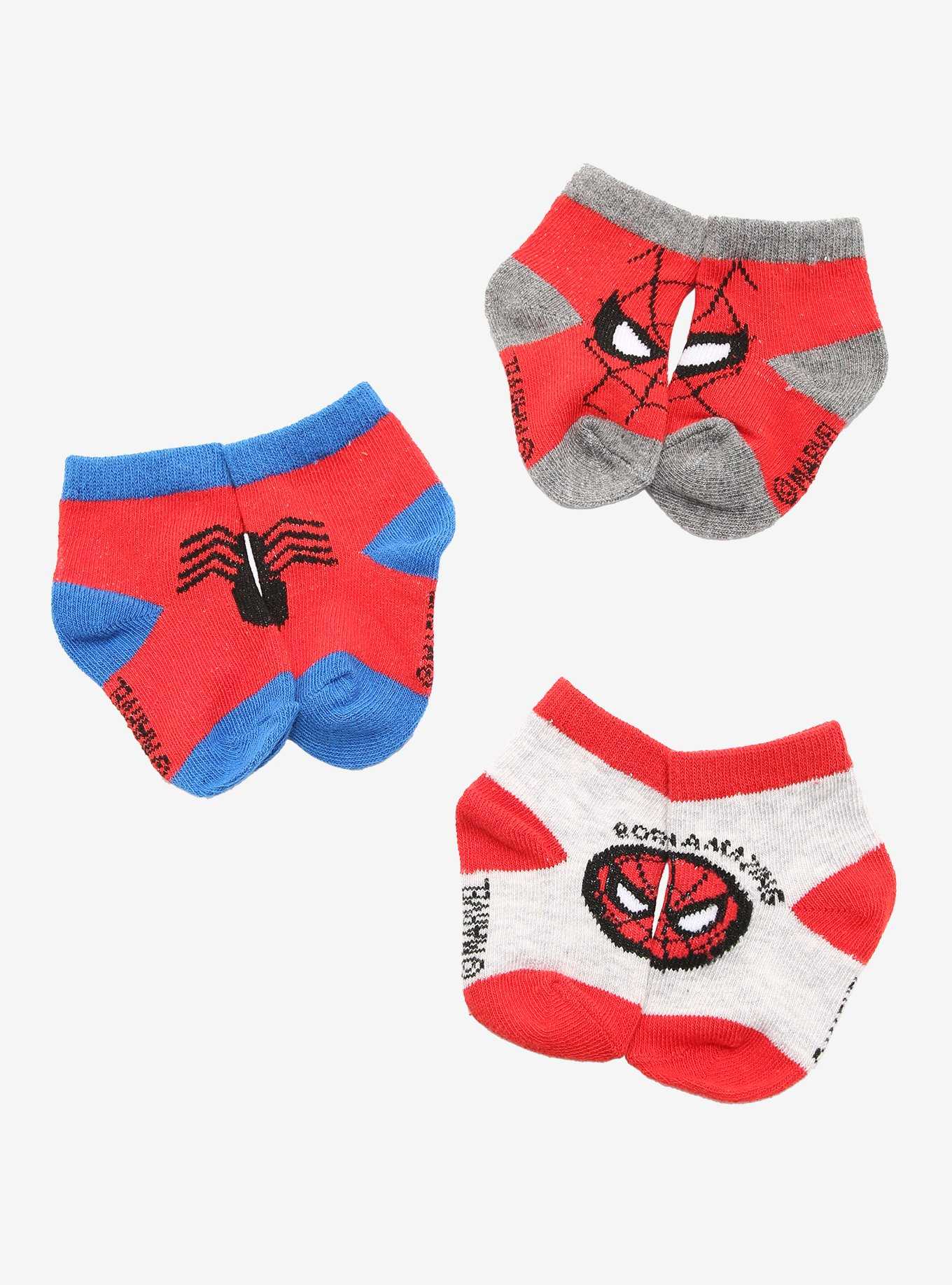 Spider-Man Face & Logo Infant Sock Set - BoxLunch Exclusive, , hi-res