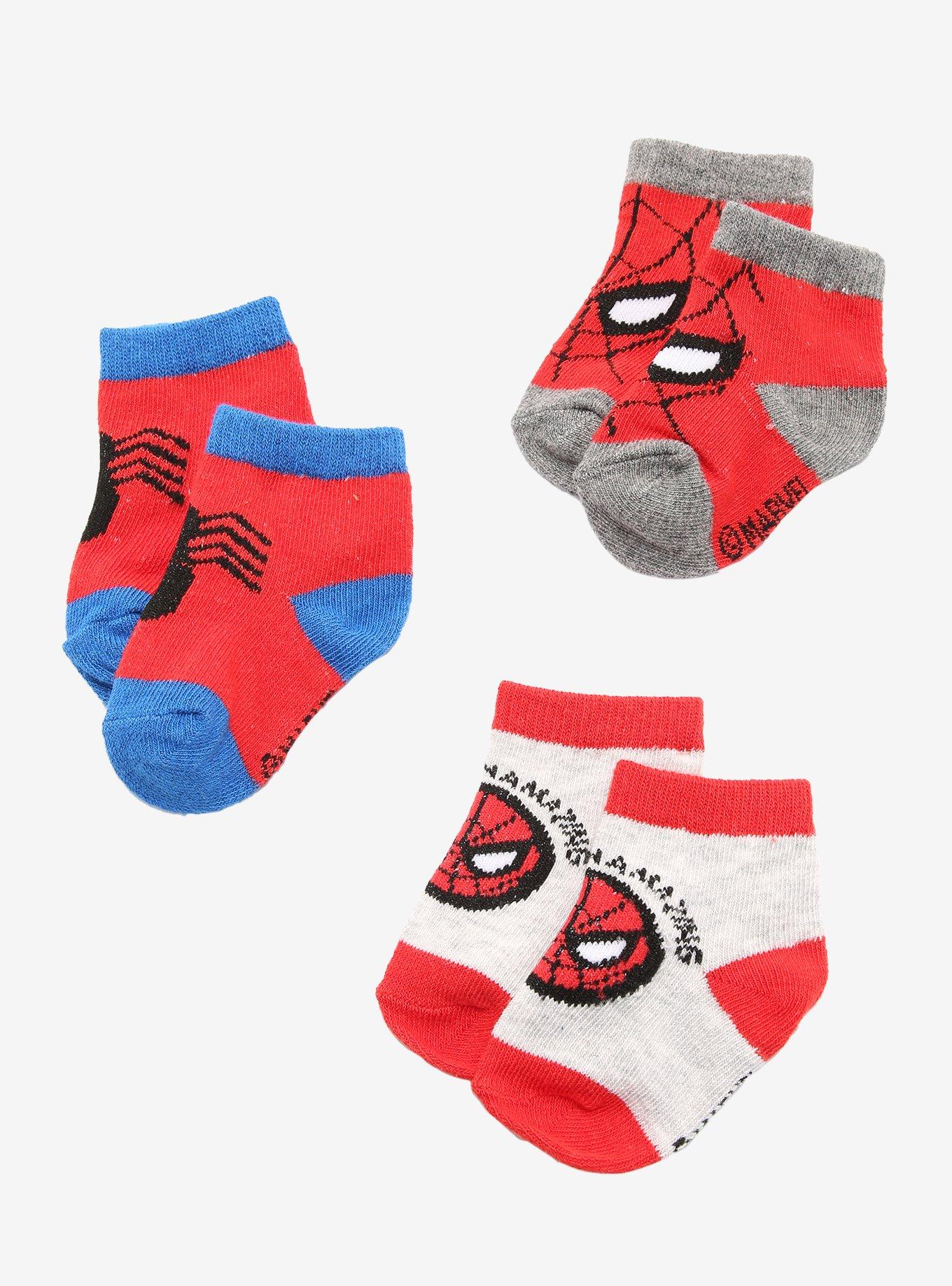 Spider-Man Face & Logo Infant Sock Set - BoxLunch Exclusive, , alternate