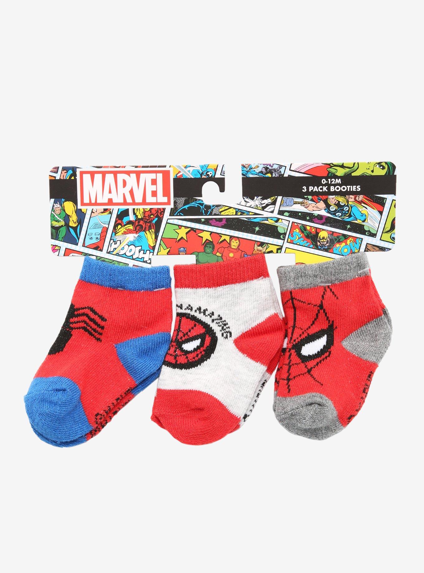 Spider-Man Face & Logo Infant Sock Set - BoxLunch Exclusive, , alternate
