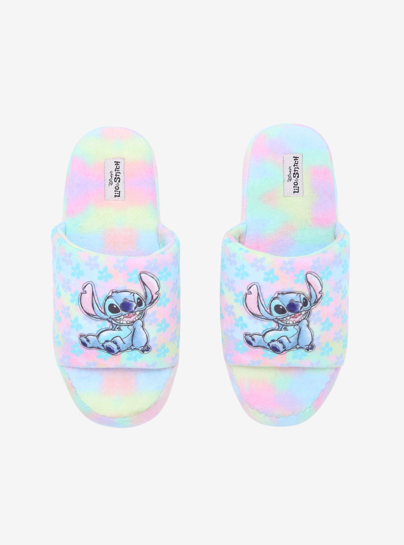 Disney Lilo & Stitch Tie-Dye Spa Slippers, RAINBOW, alternate